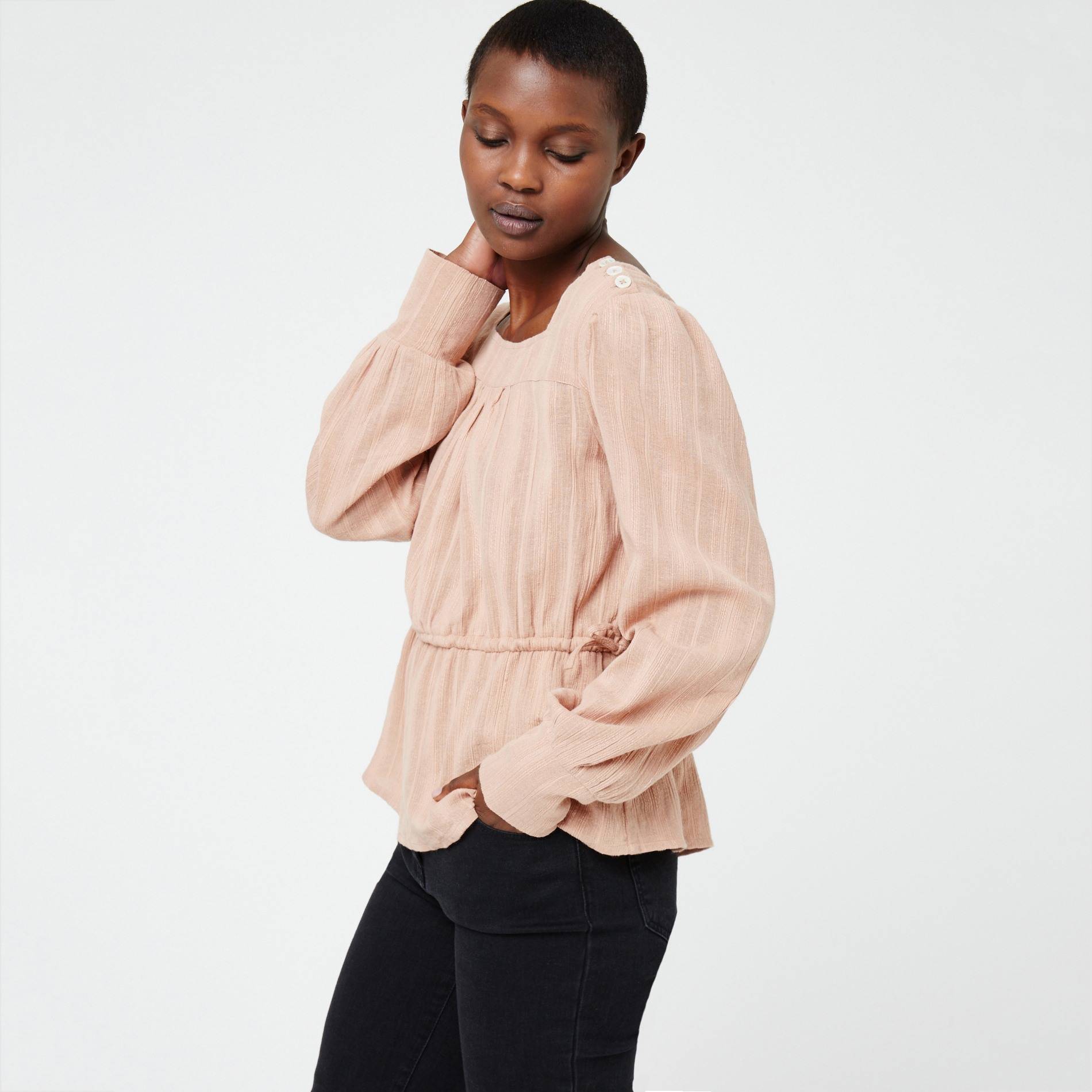 Blouse en coton, Rose clair, large image number 0.0