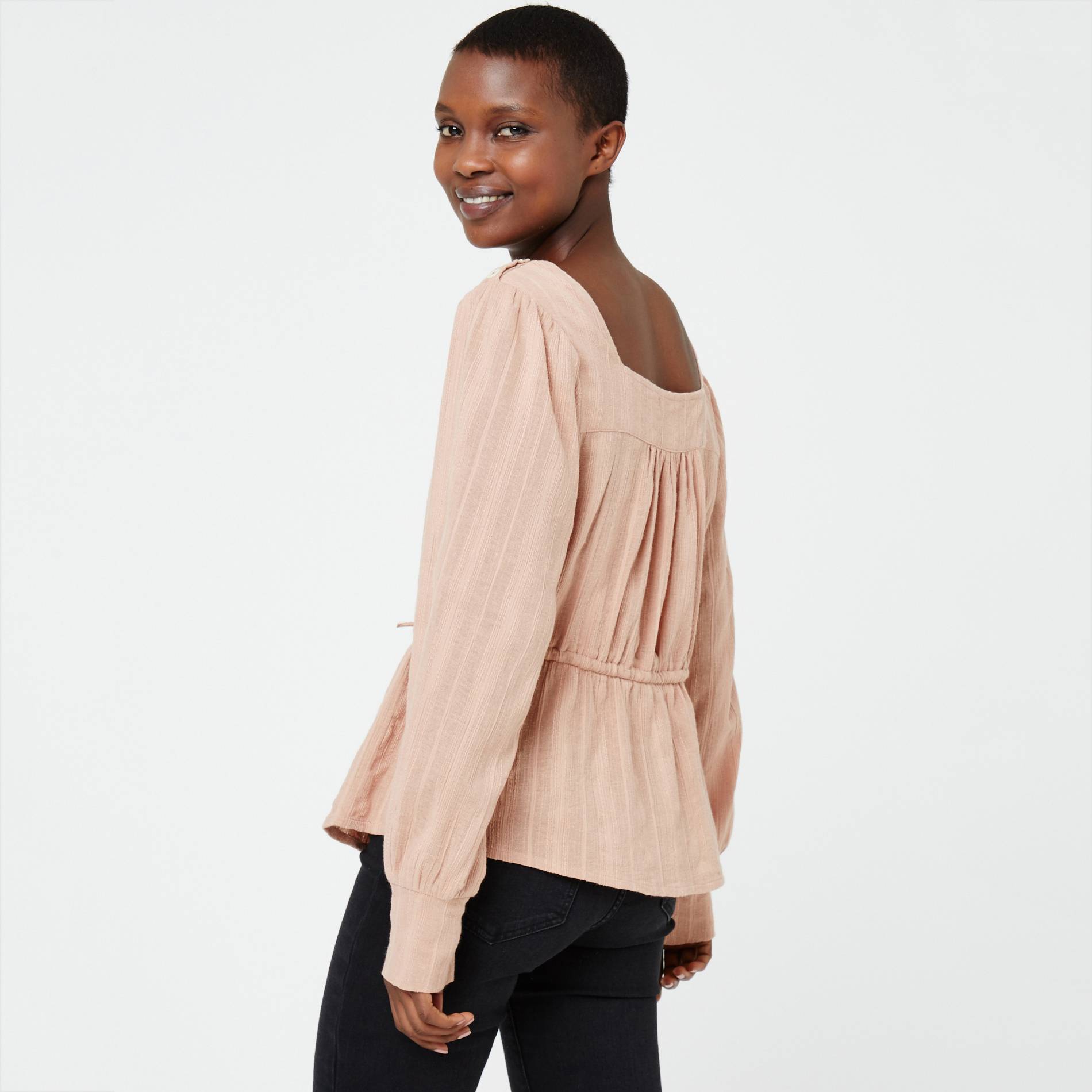 Blouse en coton, Rose clair, large image number 1