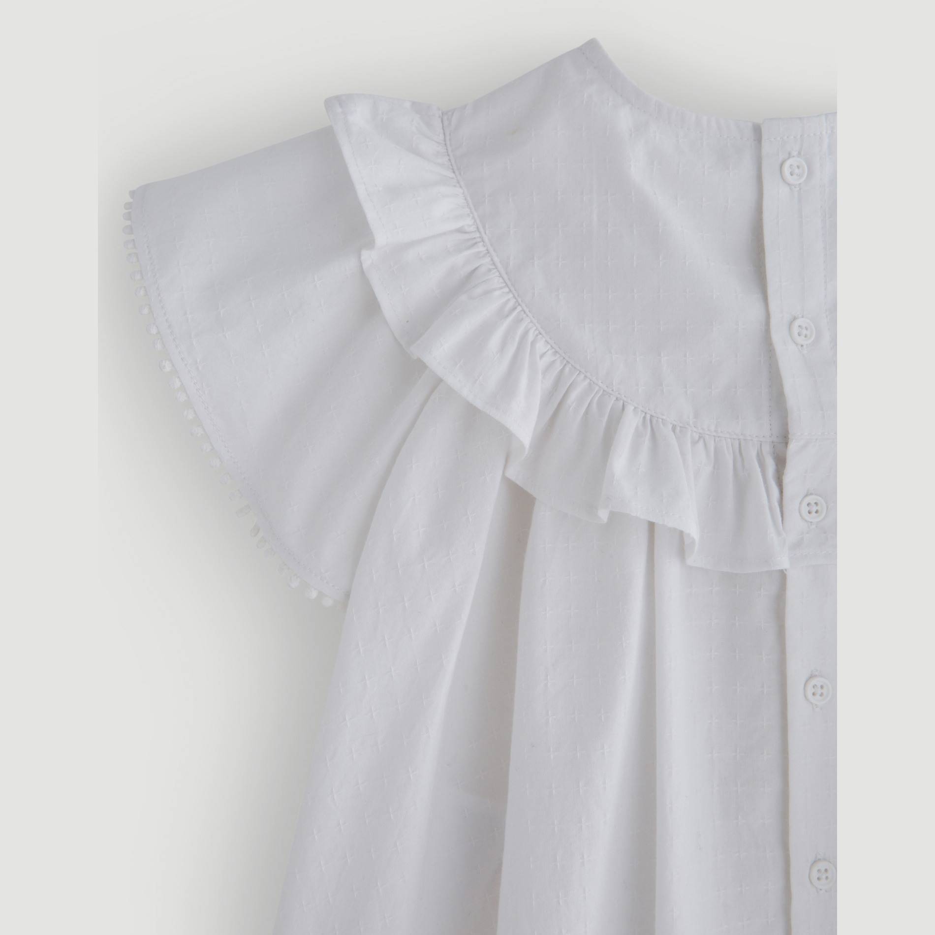 Blouse à volants imprimée, Ecru, large image number 2