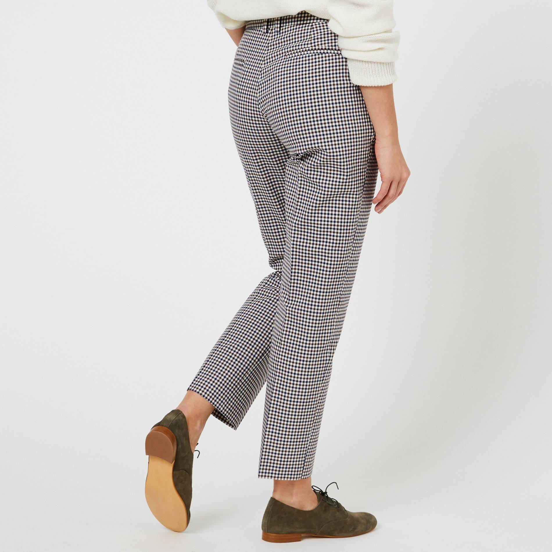 Pantalon plis cassés, Ecru, large image number 1