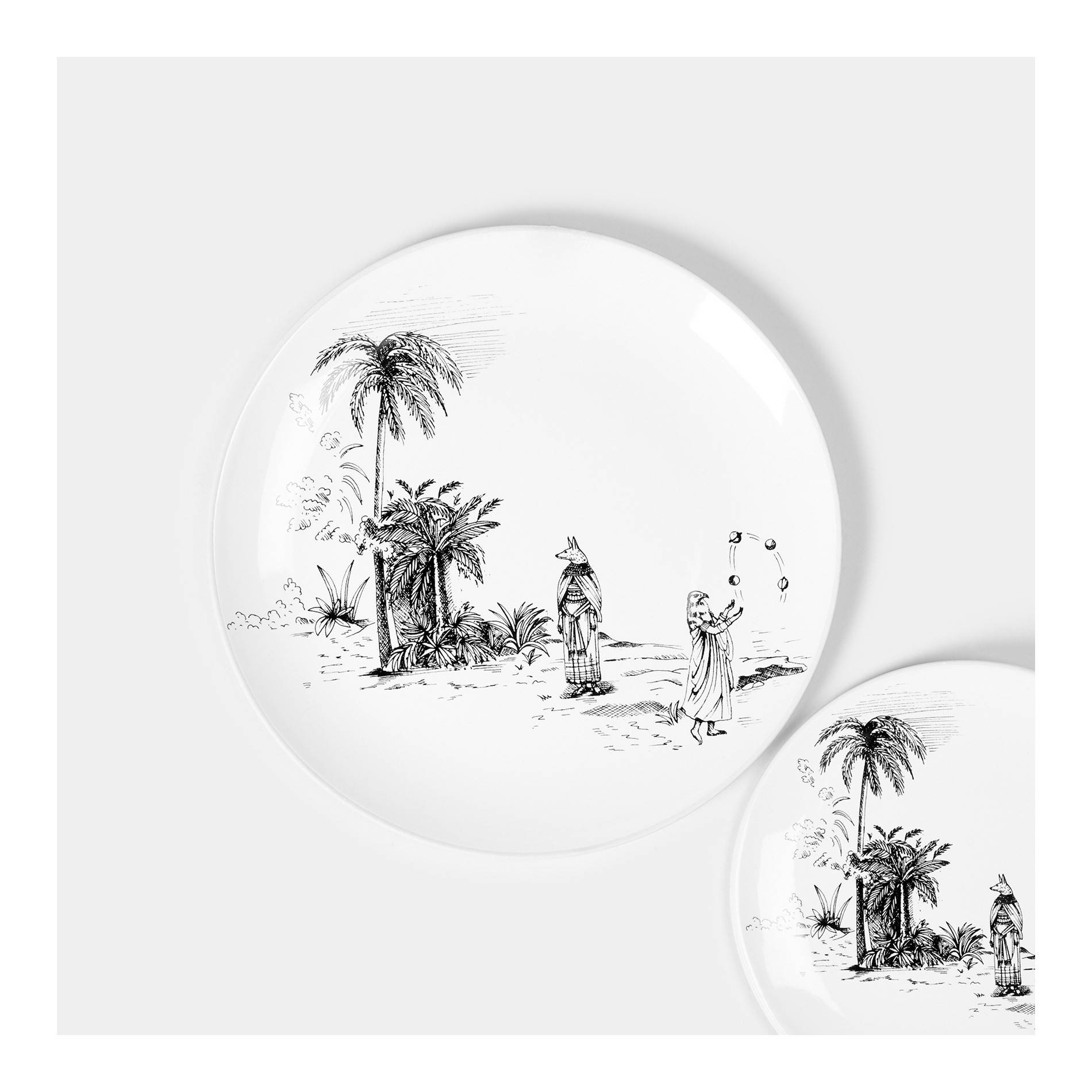 Assiette plate, Blanc, large image number 1