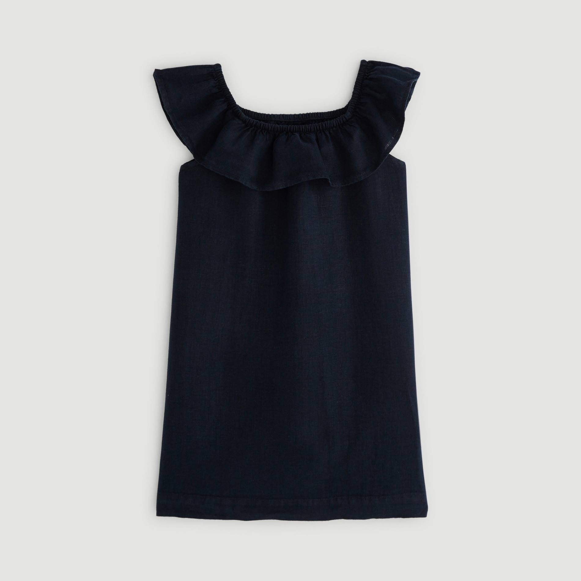 Robe en lin, Bleu marine, large image number 0