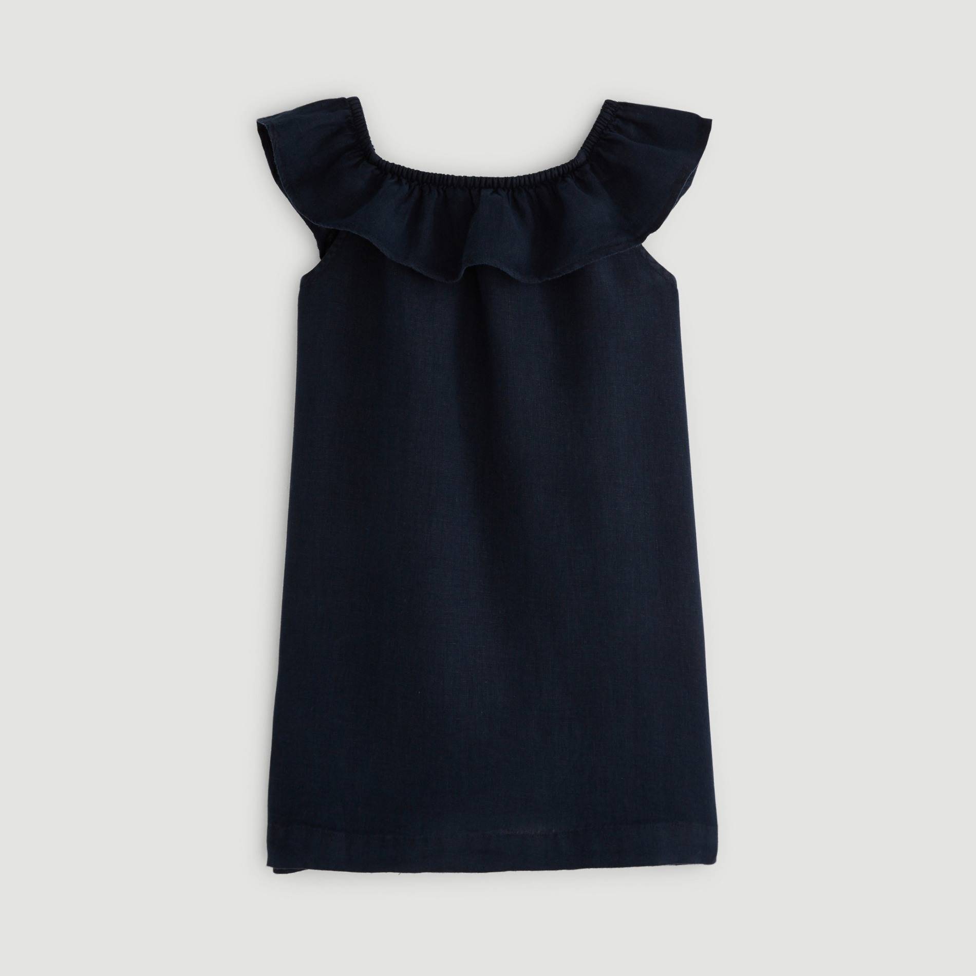 Robe en lin, Bleu marine, large image number 1.0