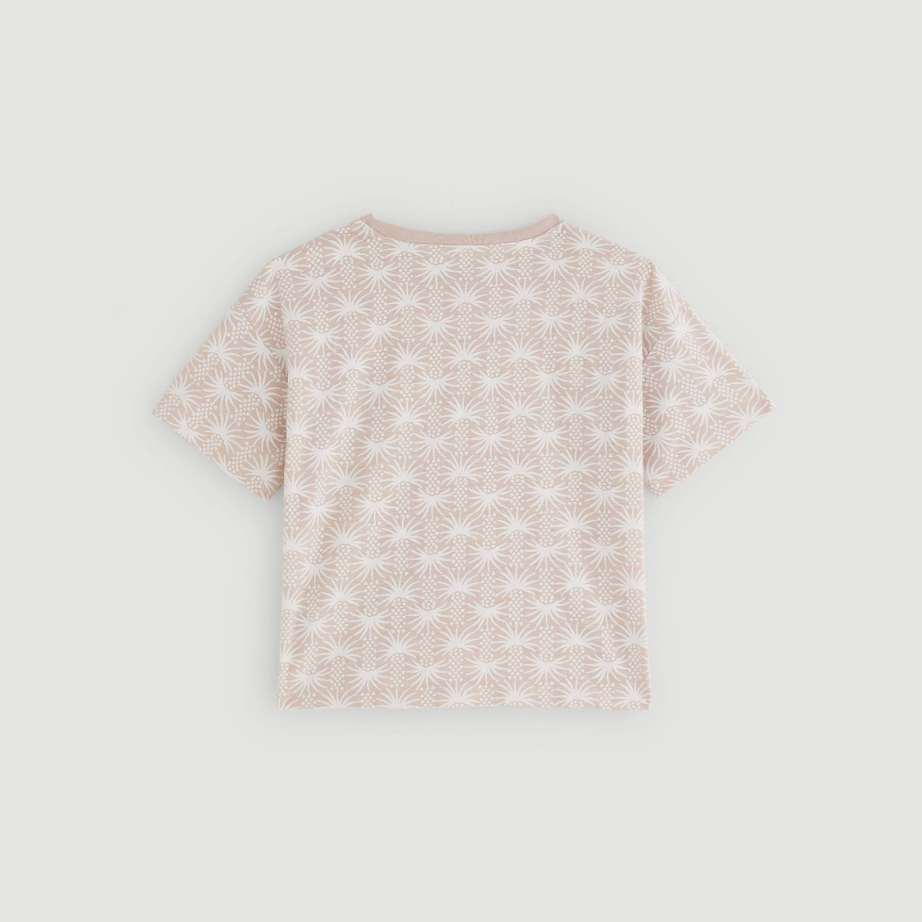 T-shirt manches courtes imprimé, Brun clair, large image number 2.0