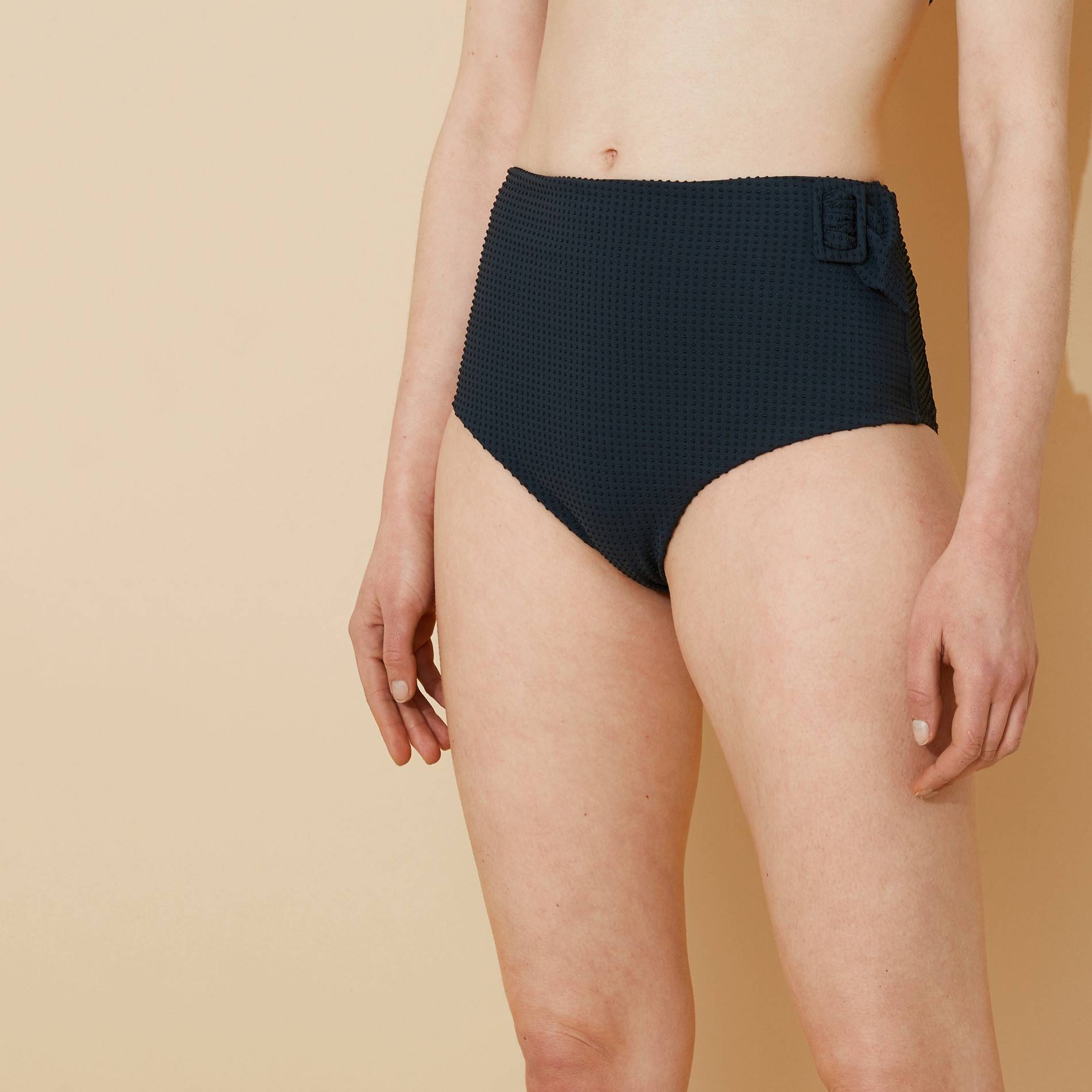 Culotte haute de bain plumetis, Indigo, large image number 0