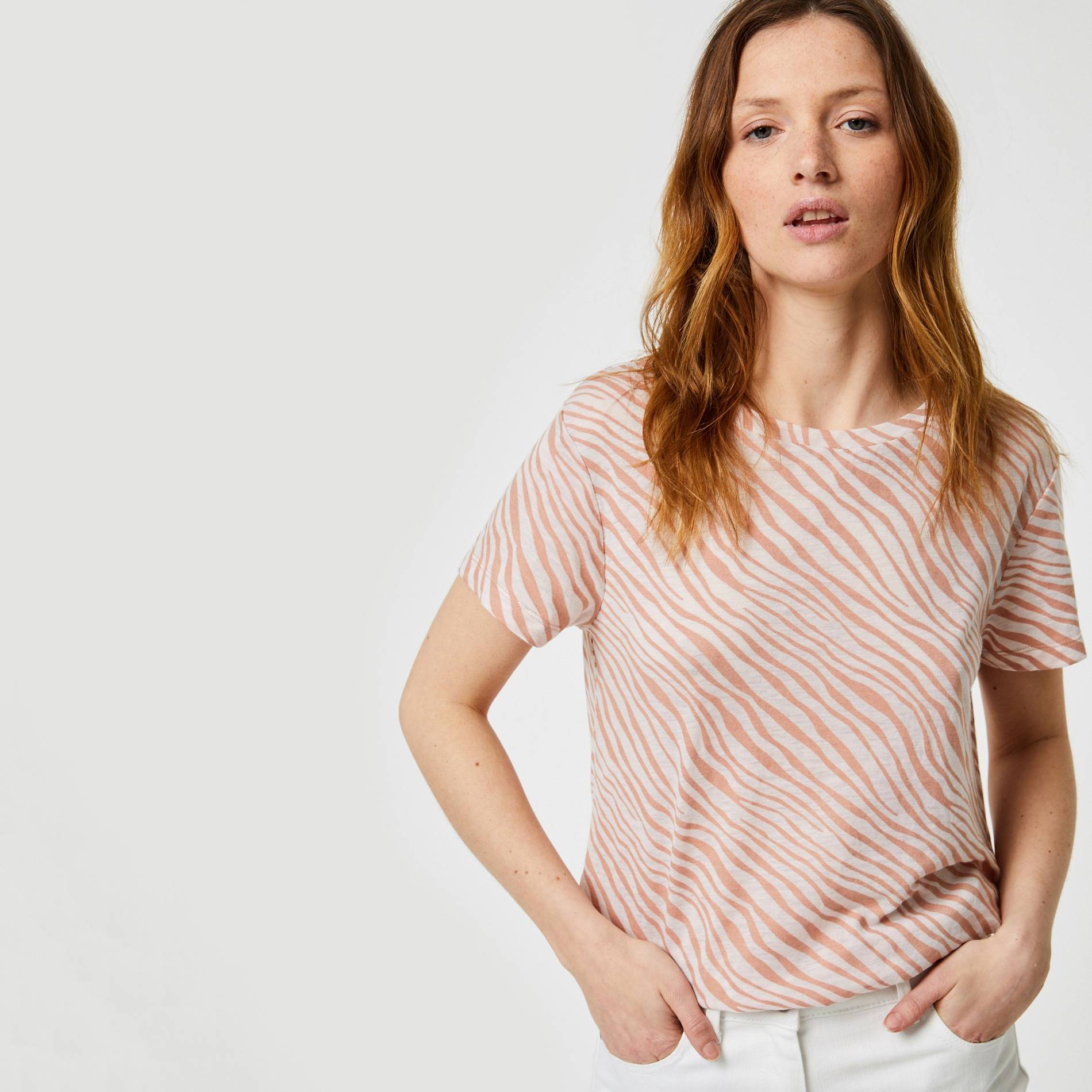 T-shirt à motif vagues, Rose clair, large image number 0.0