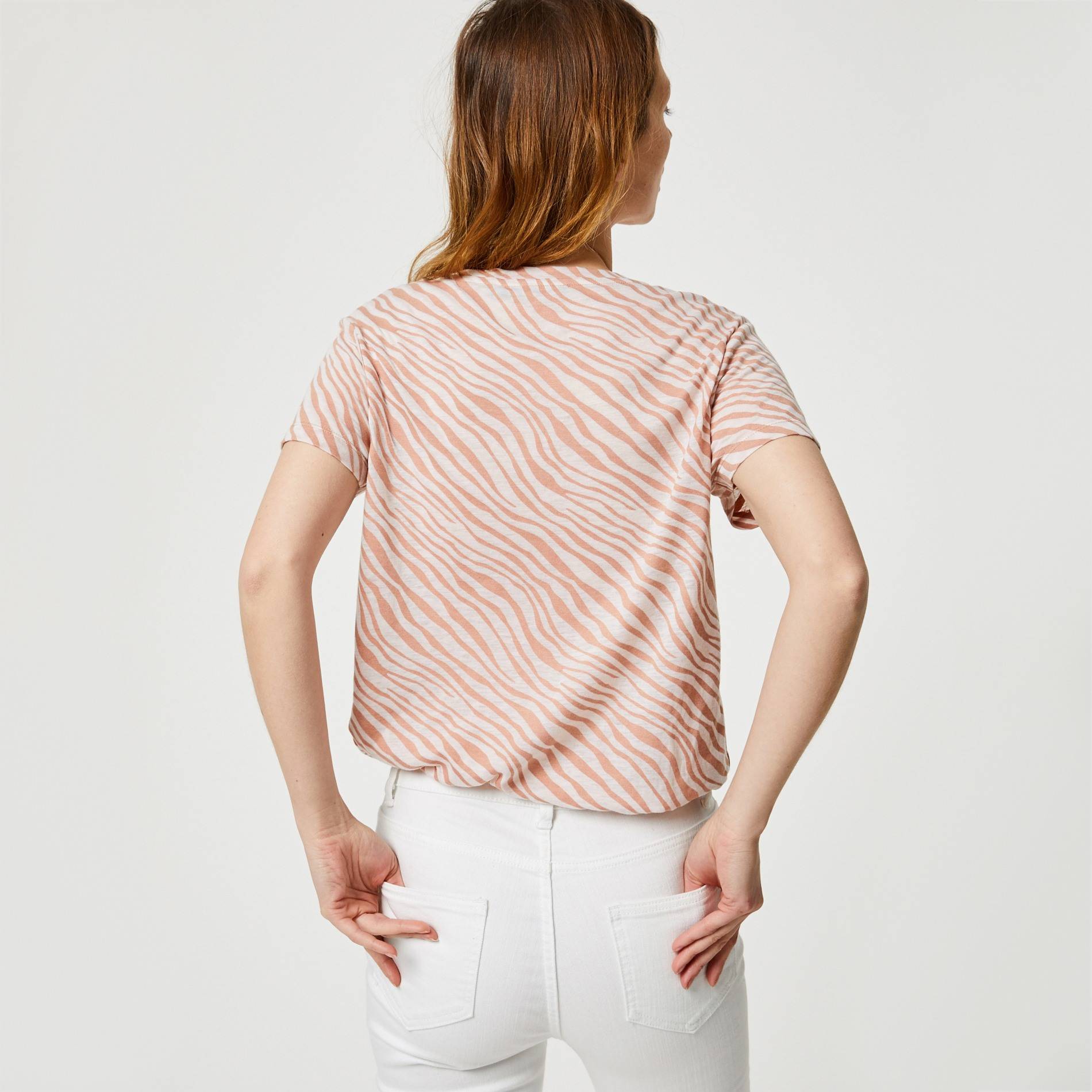 T-shirt à motif vagues, Rose clair, large image number 1