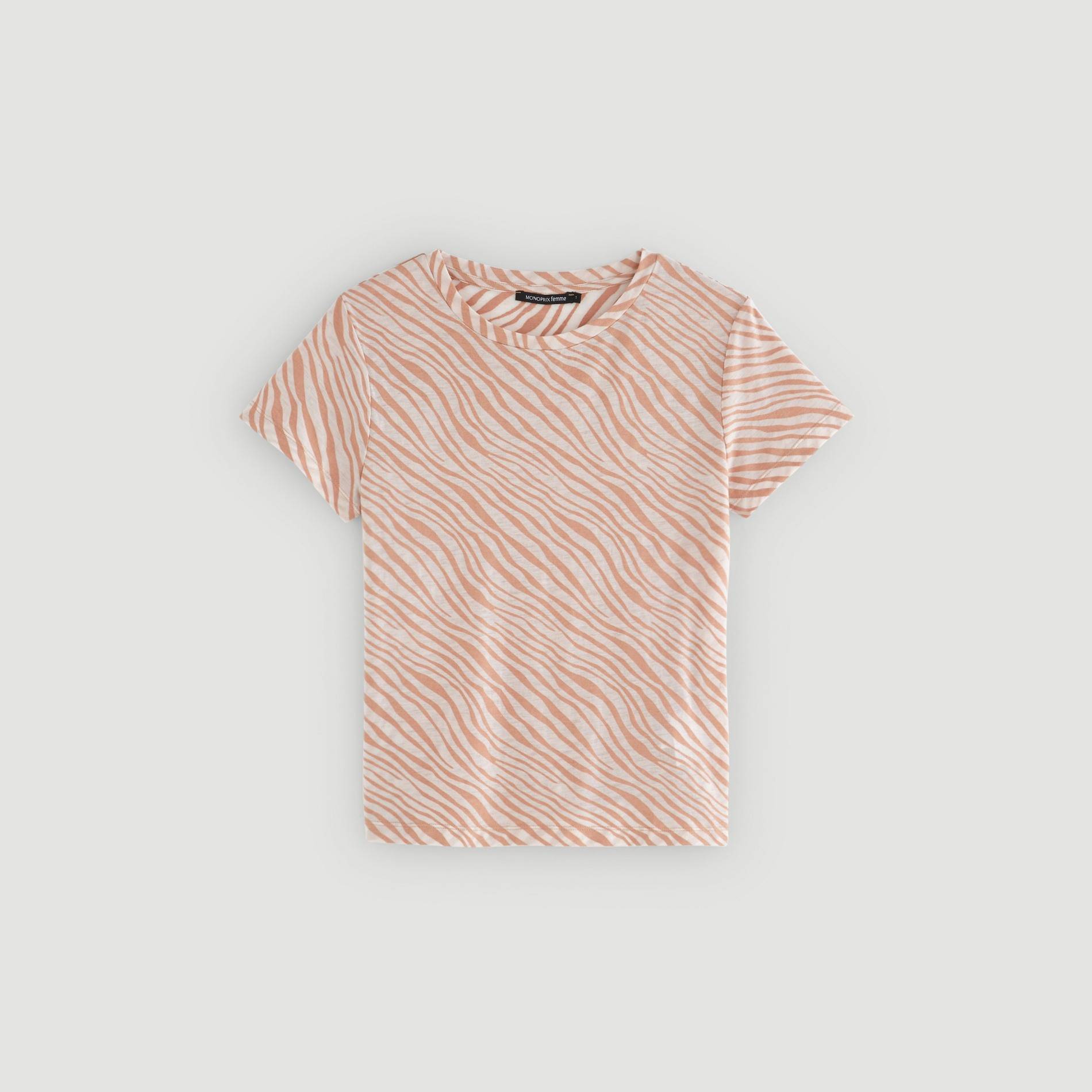 T-shirt à motif vagues, Rose clair, large image number 2.0