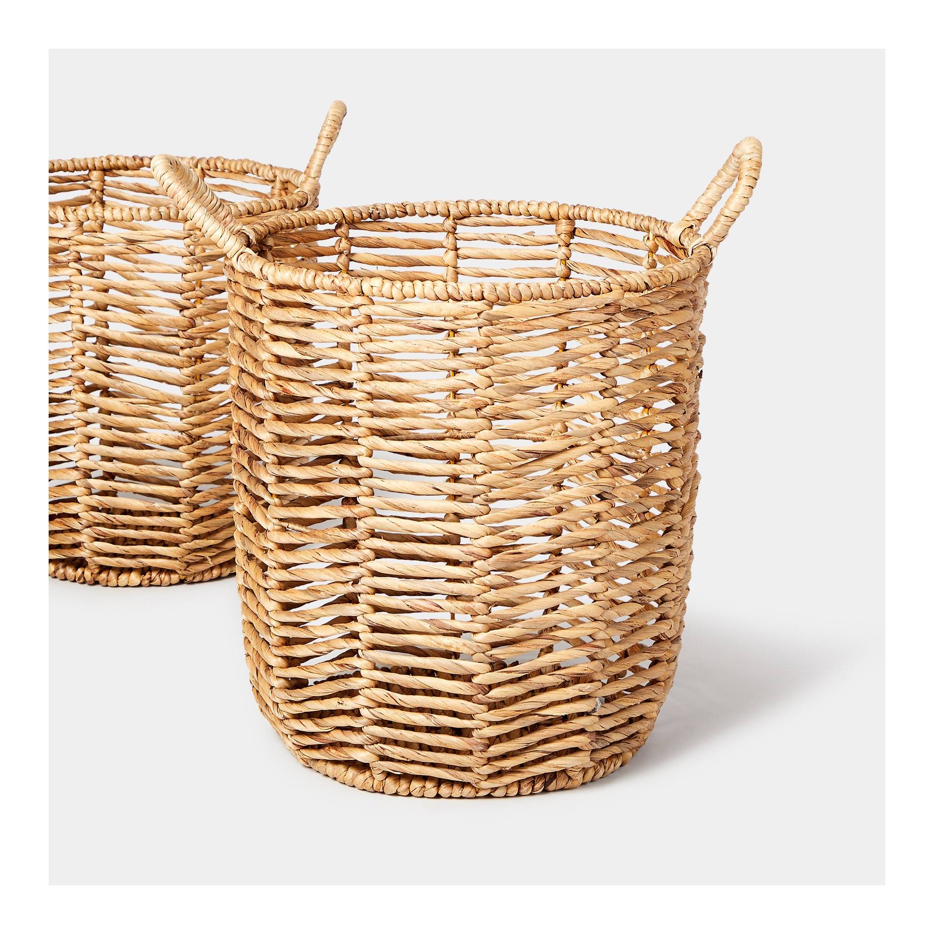 Panier à motif chevron, Beige, large image number 1
