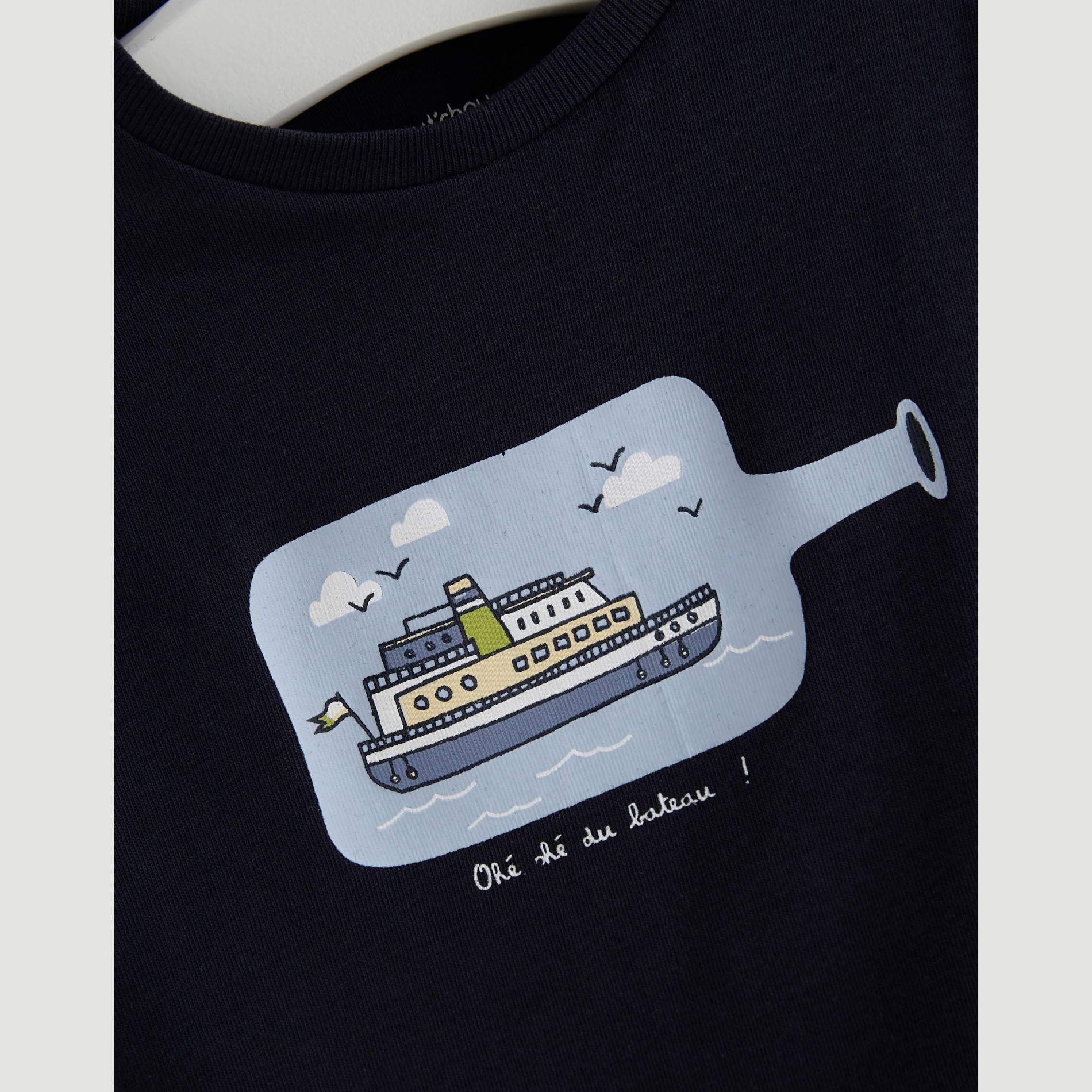 Tshirt manches courtes, Bleu marine, large image number 2
