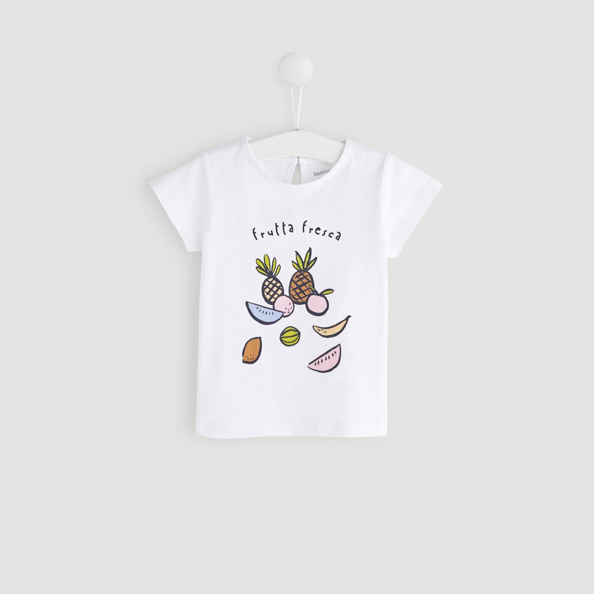 T-shirt manches courtes imprimé, Blanc, large image number 0.0
