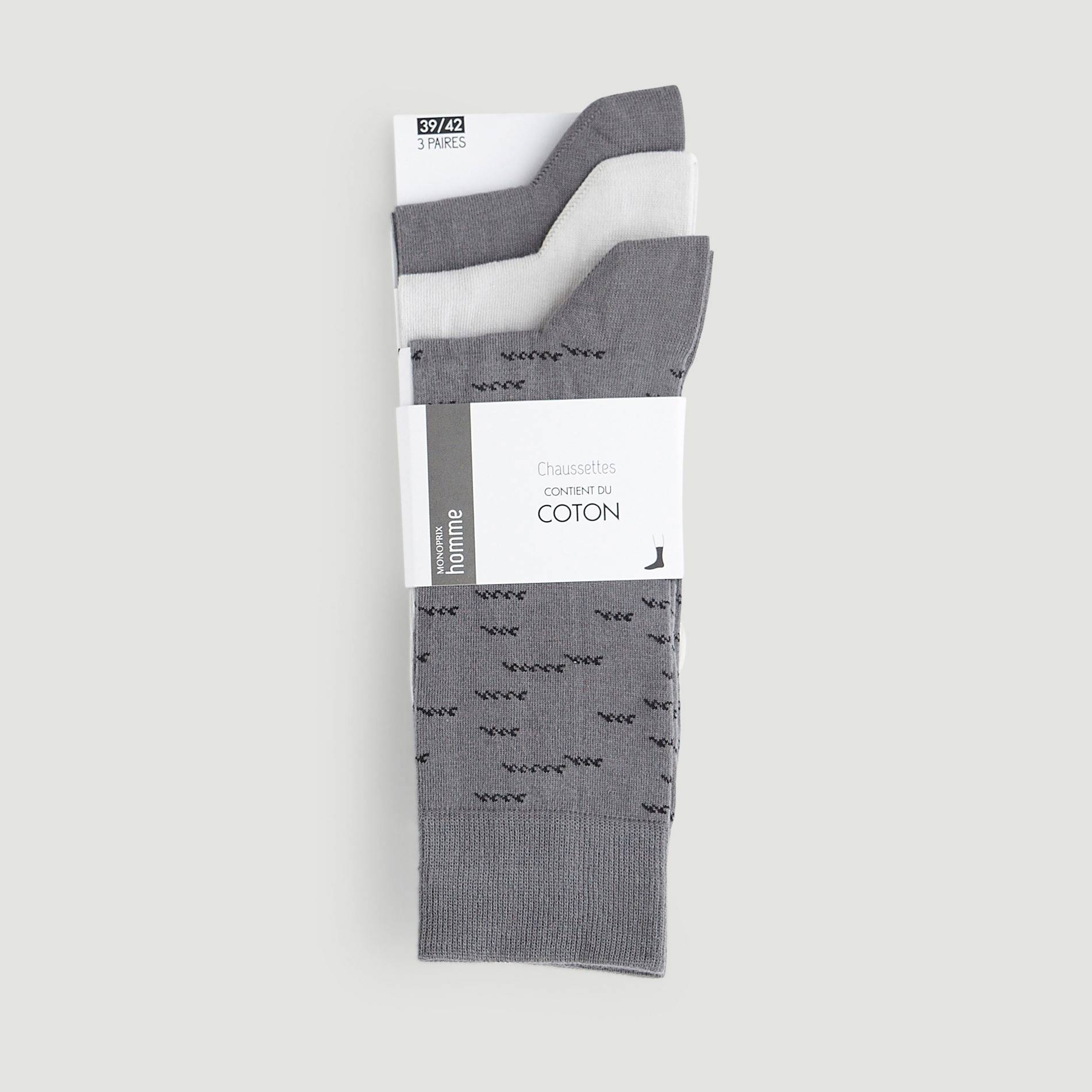Lot de 3 paires de chaussettes, Gris anthracite, large image number 0.0