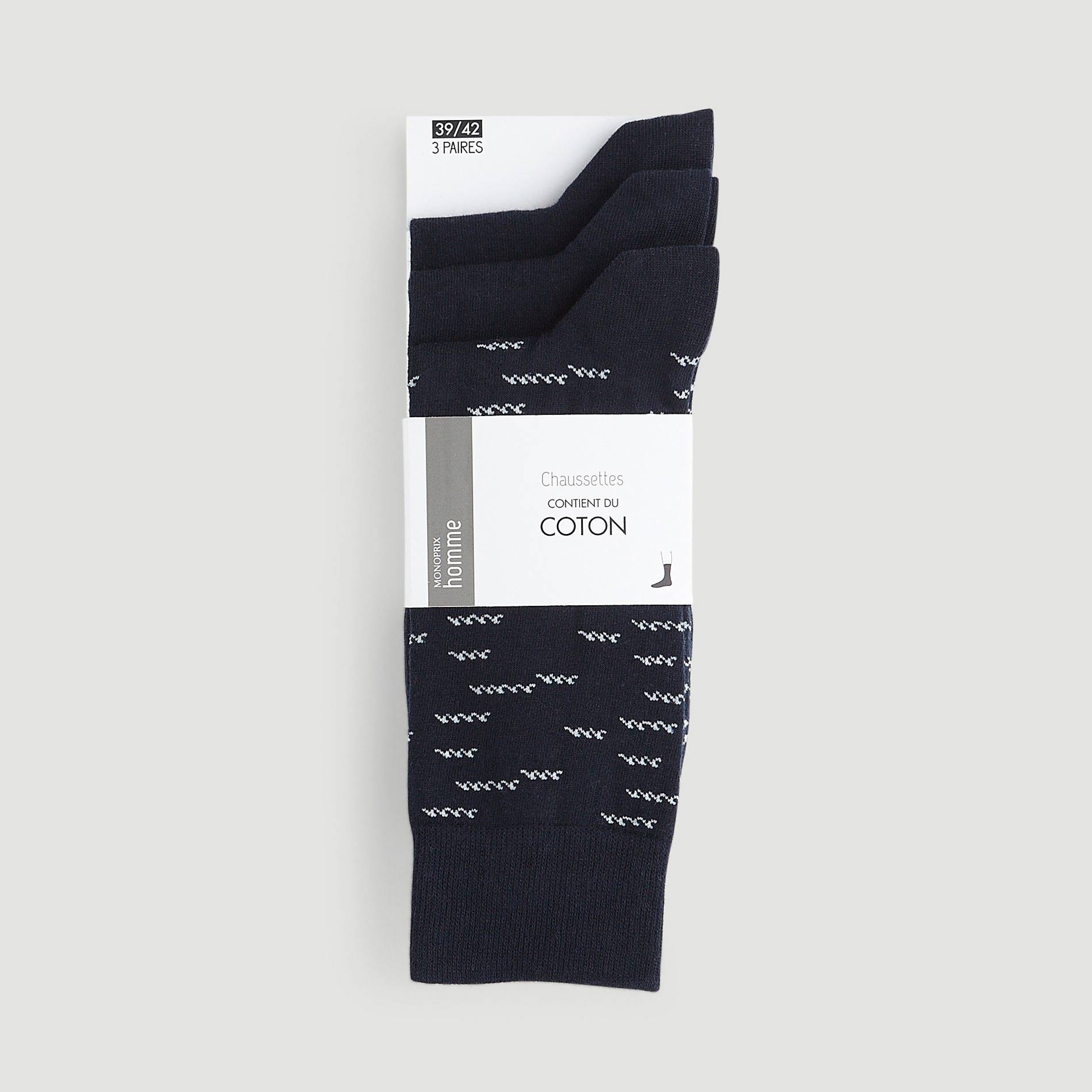 Lot de 3 paires de chaussettes, Bleu marine, large image number 0.0