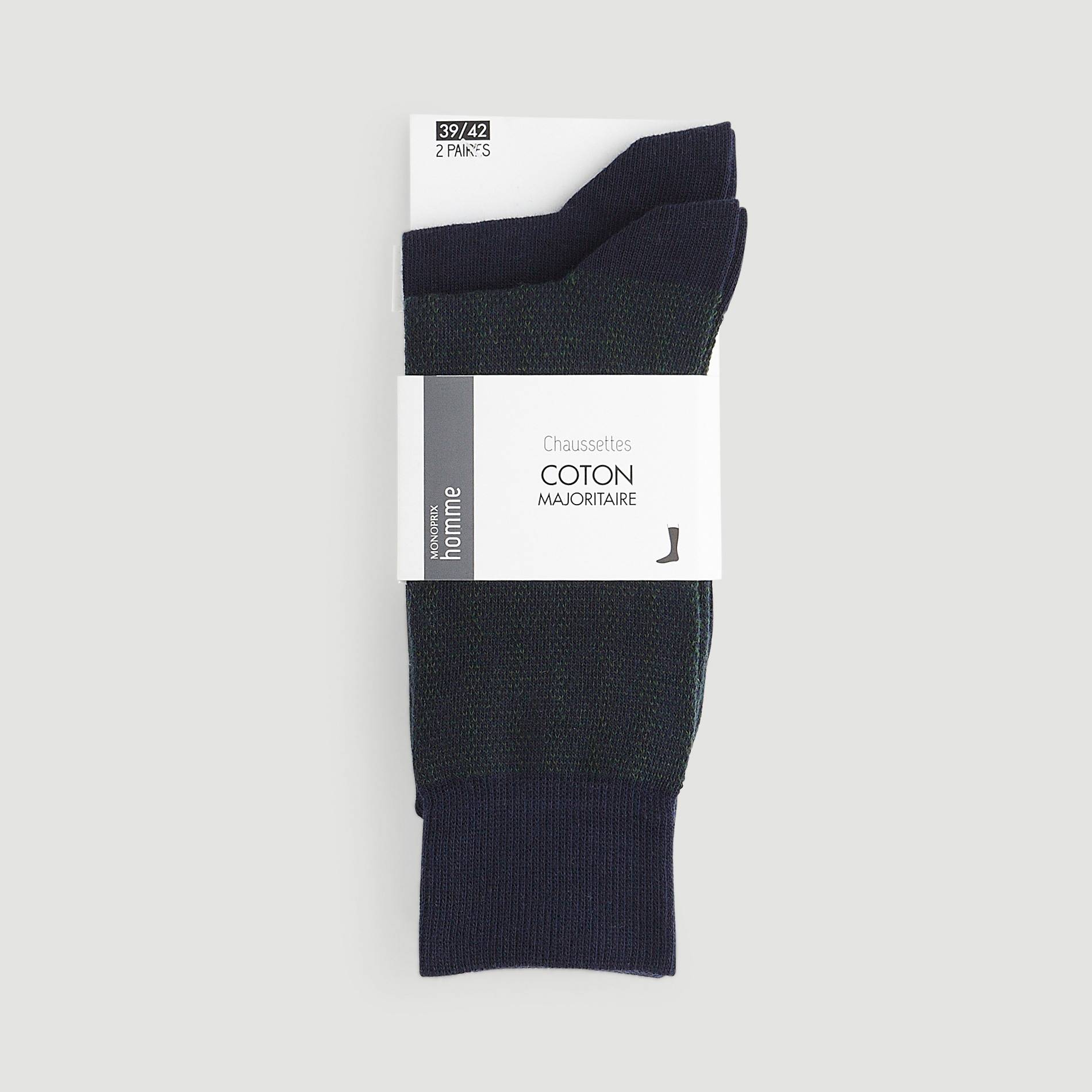 Lot de 2 paires de chaussettes, Bleu marine, large image number 0