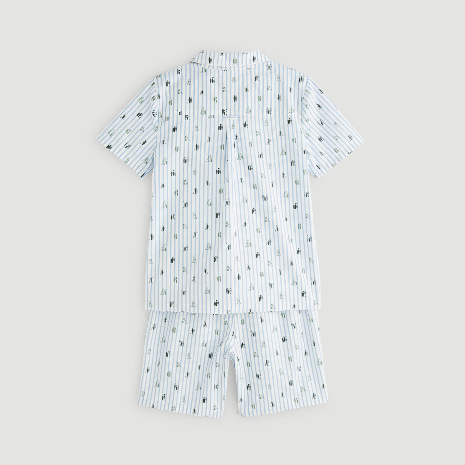 Pyjama imprimé, Indigo, large image number 1.0