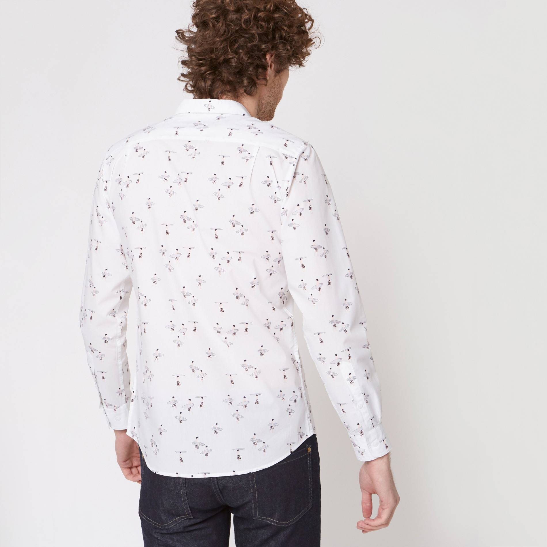 Chemise imprimée, Blanc, large image number 1