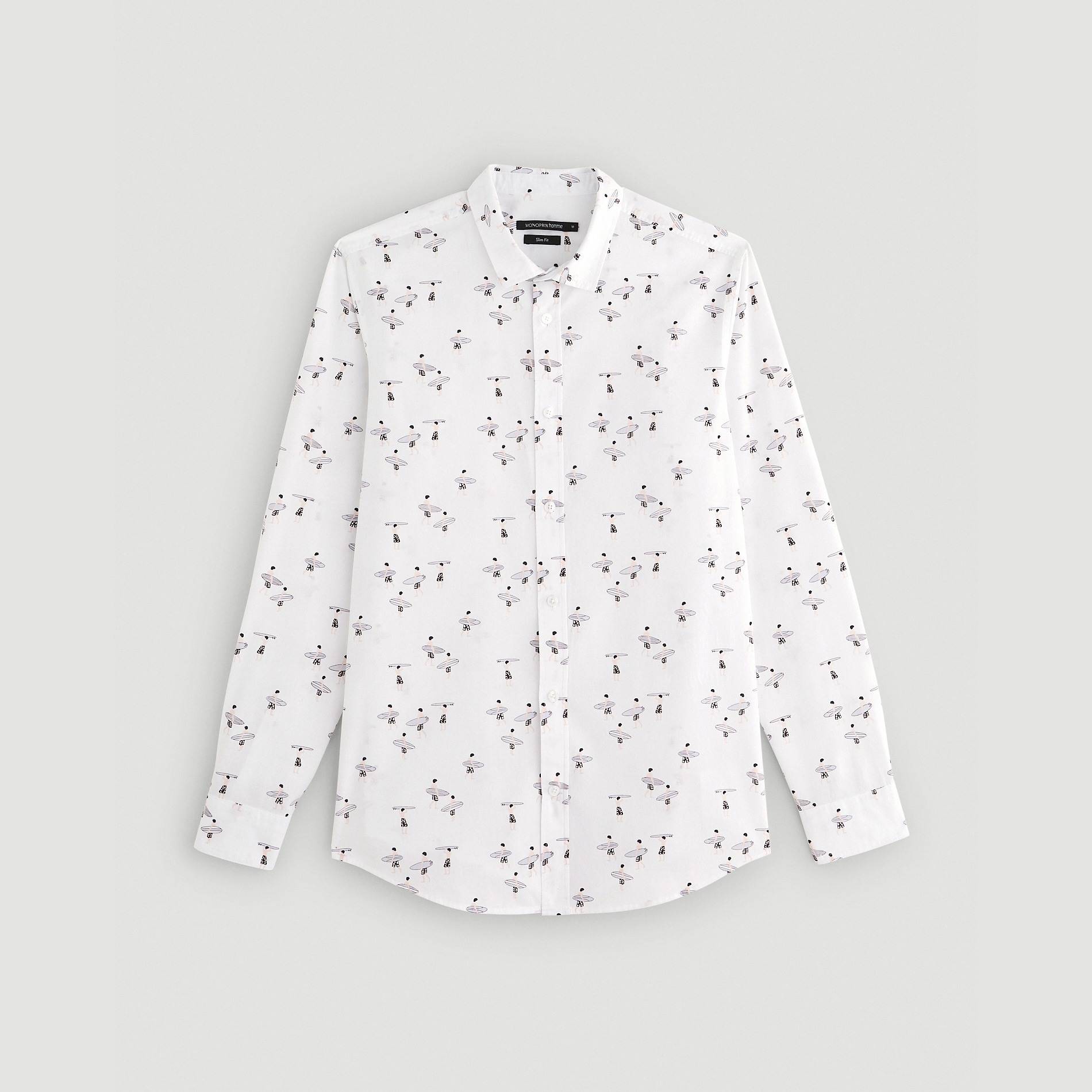 Chemise imprimée, Blanc, large image number 2