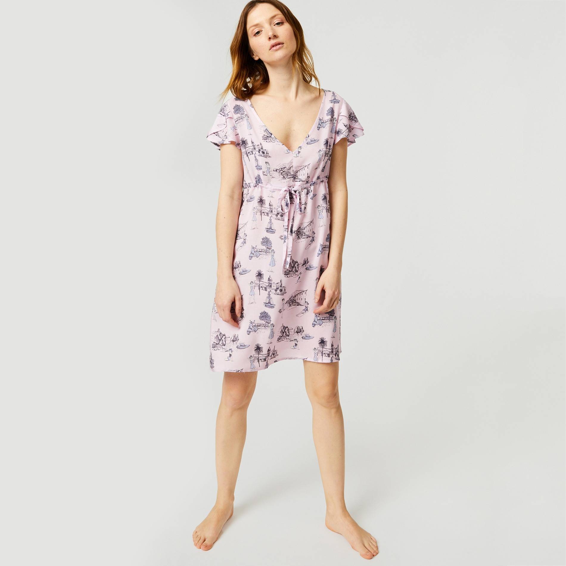 Chemise de nuit imprimée, Quetsche, large image number 0