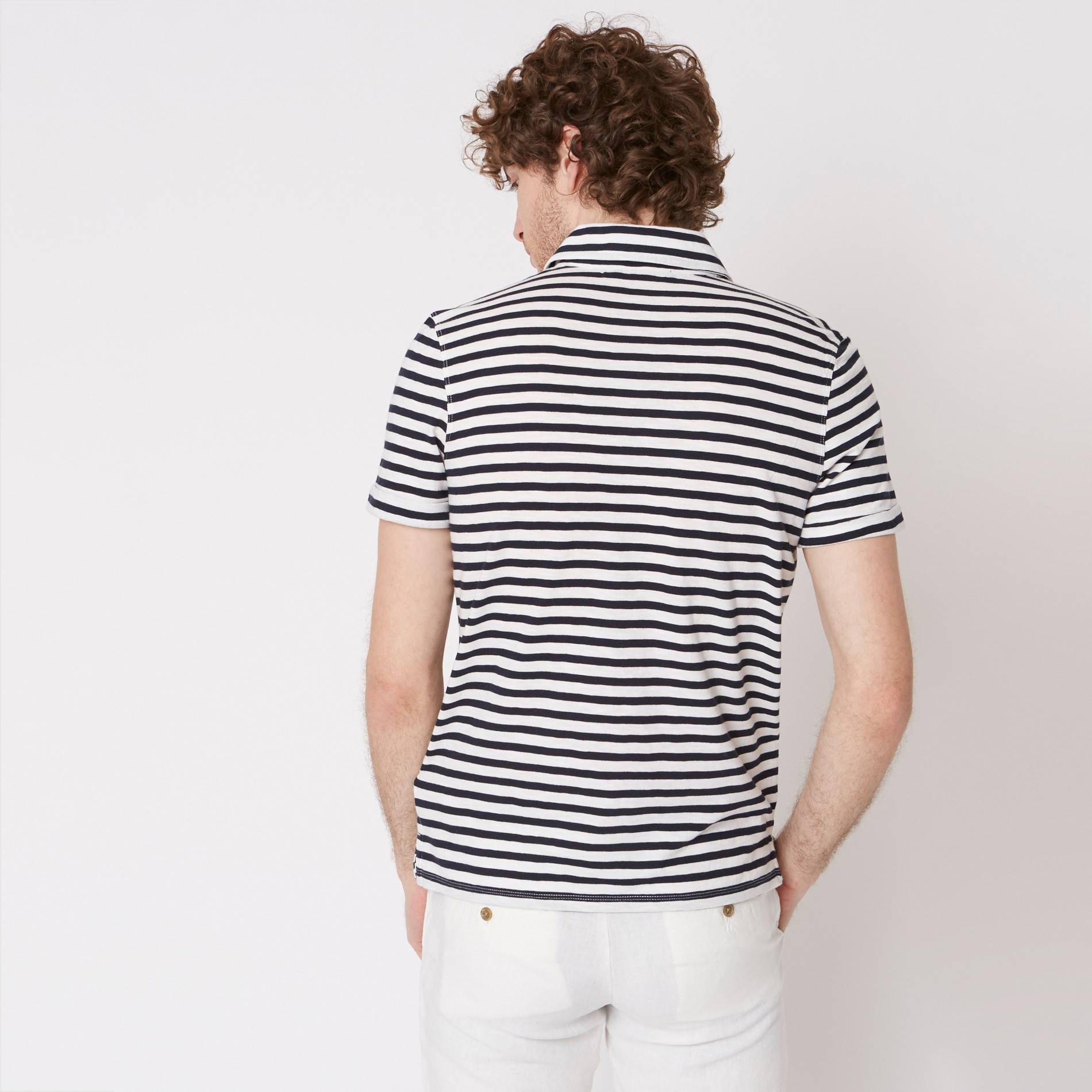 Polo rayé, Bleu vif, large image number 1