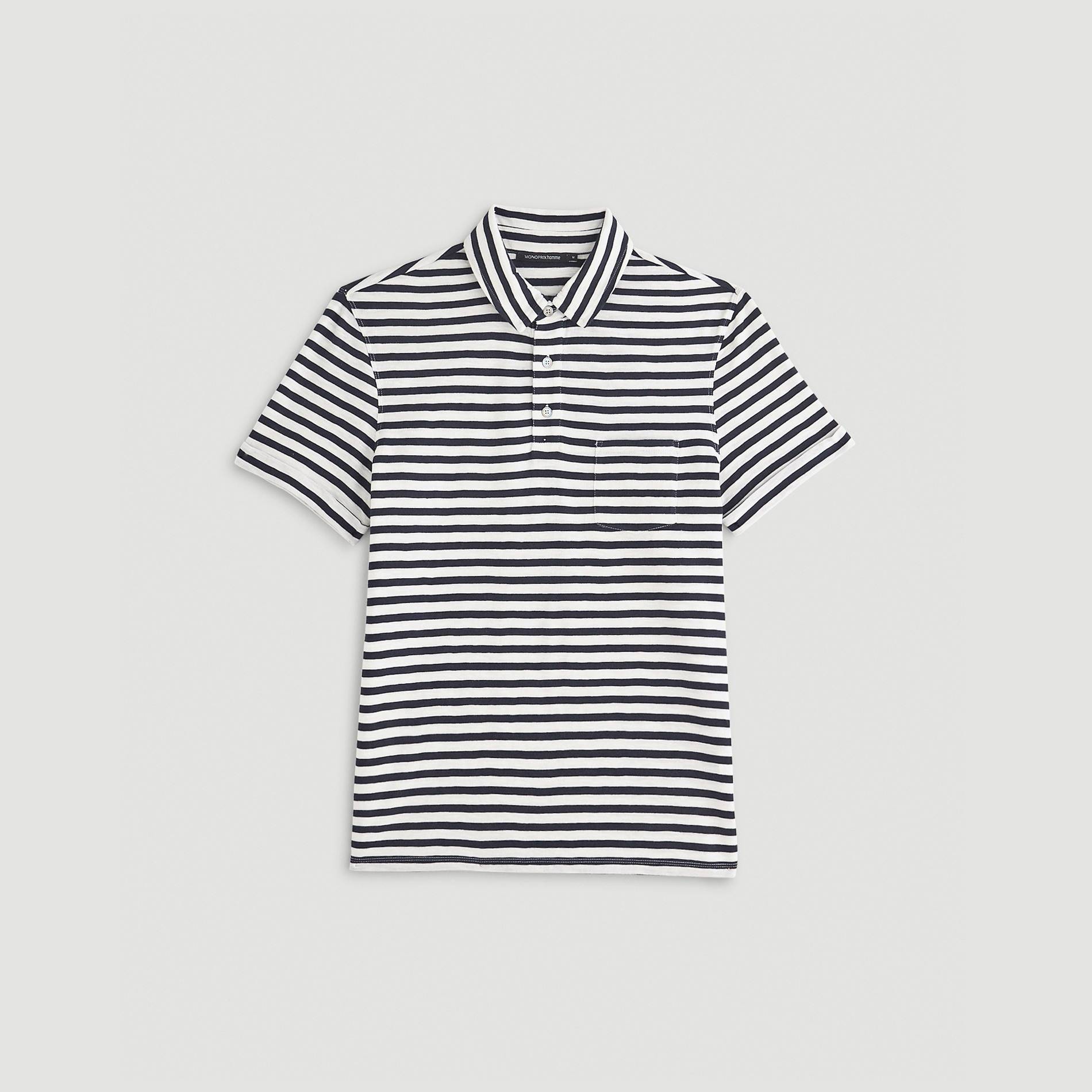 Polo rayé, Bleu vif, large image number 2.0
