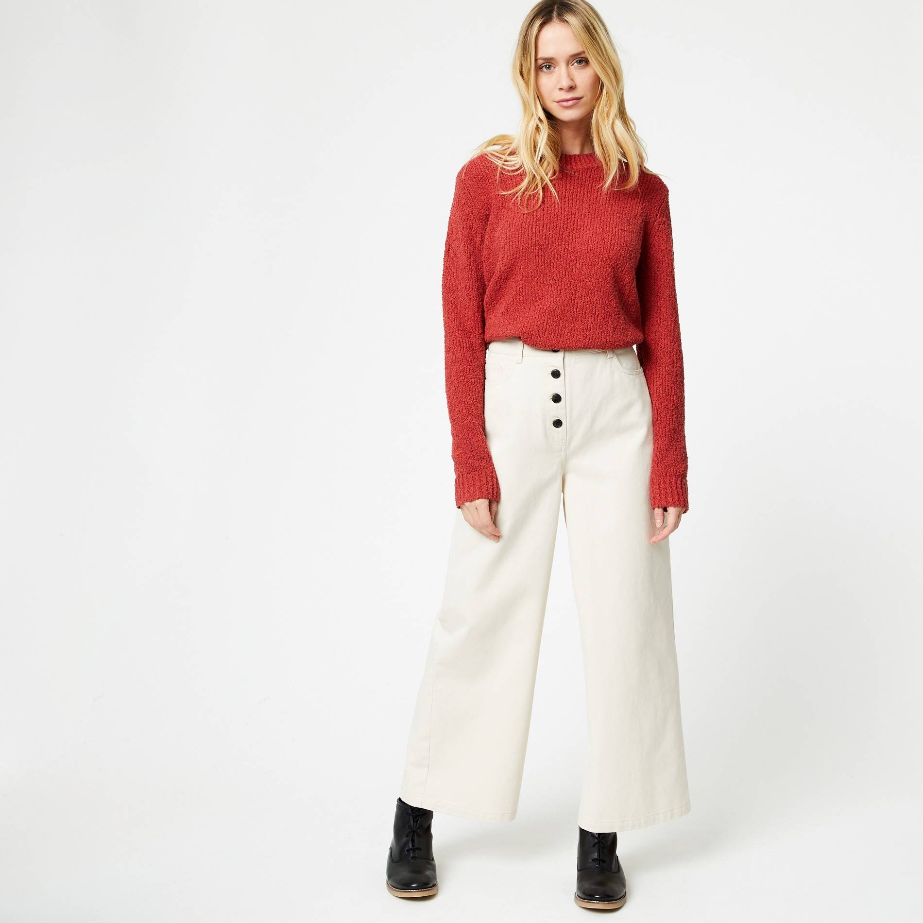 Pantalon boutonné, Beige, large image number 0.0