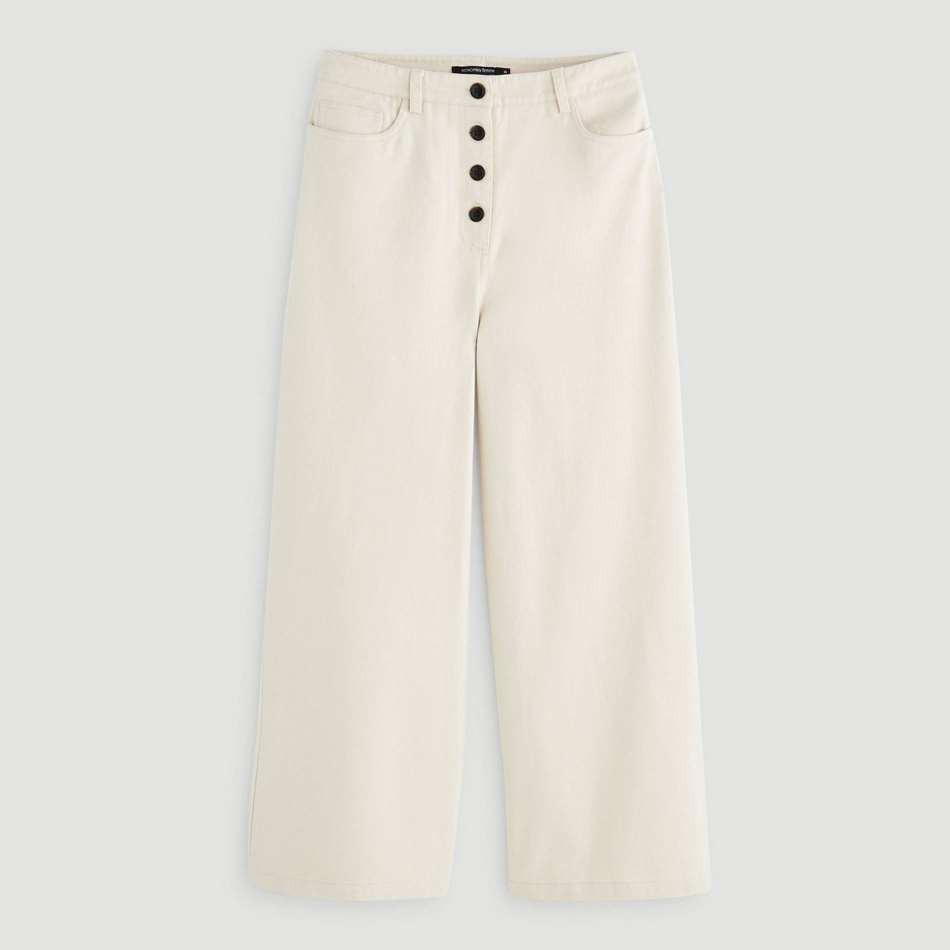 Pantalon boutonné, Beige, large image number 2.0