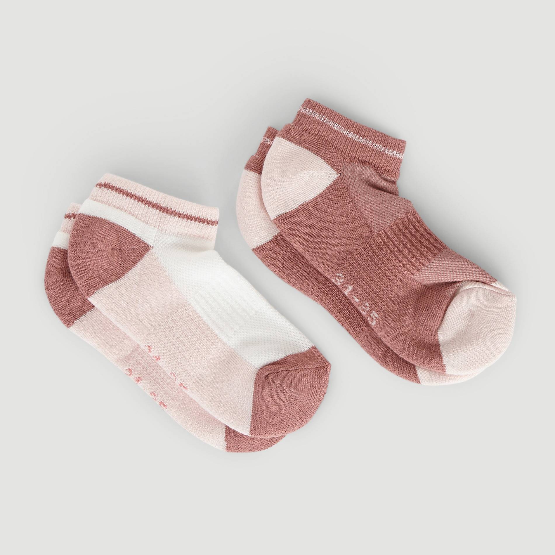 Lot de 2 paires de chaussettes ultra-courtes de sport, Bois de rose, large image number 0