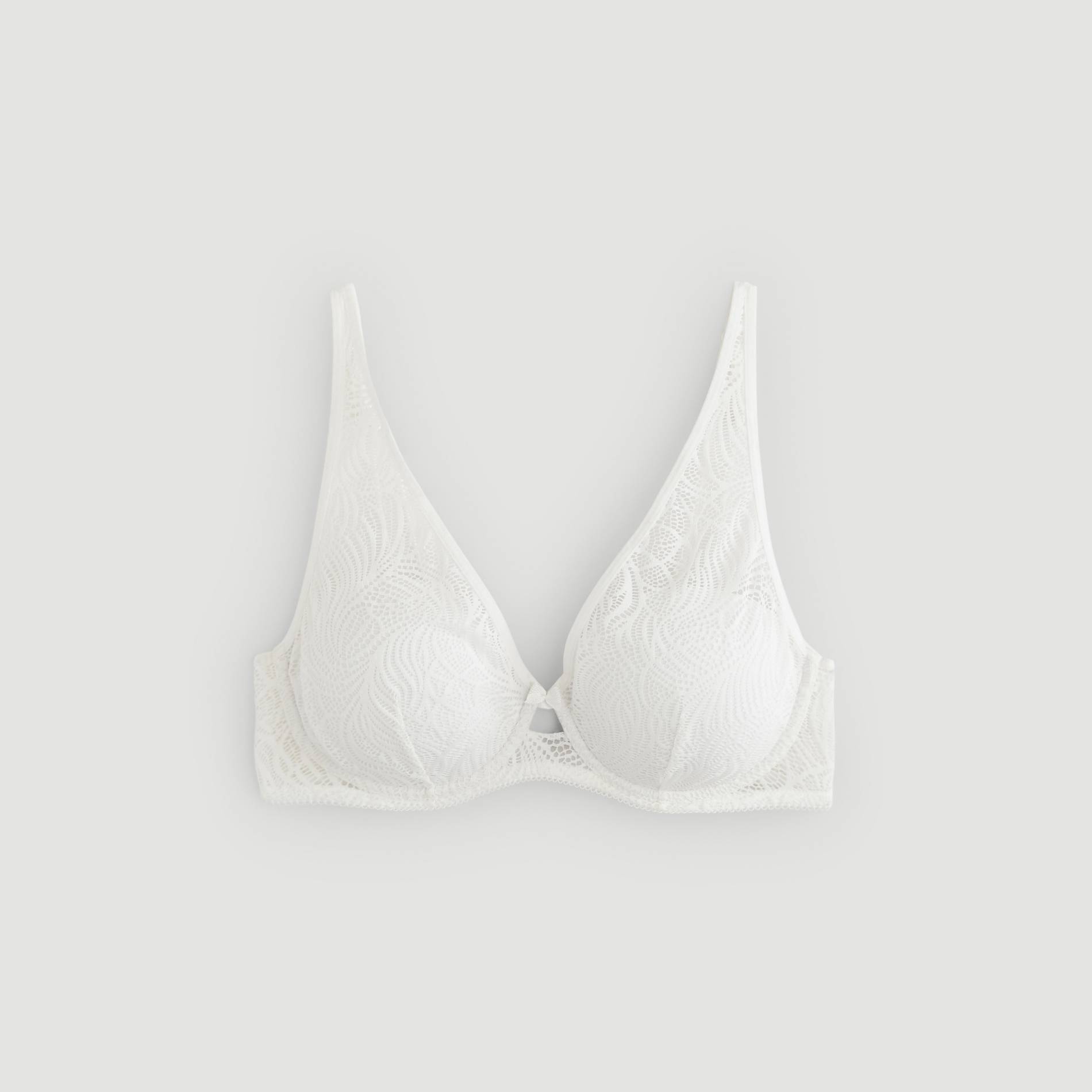 Soutien-gorge triangle en dentelle, Ecru, large image number 2.0