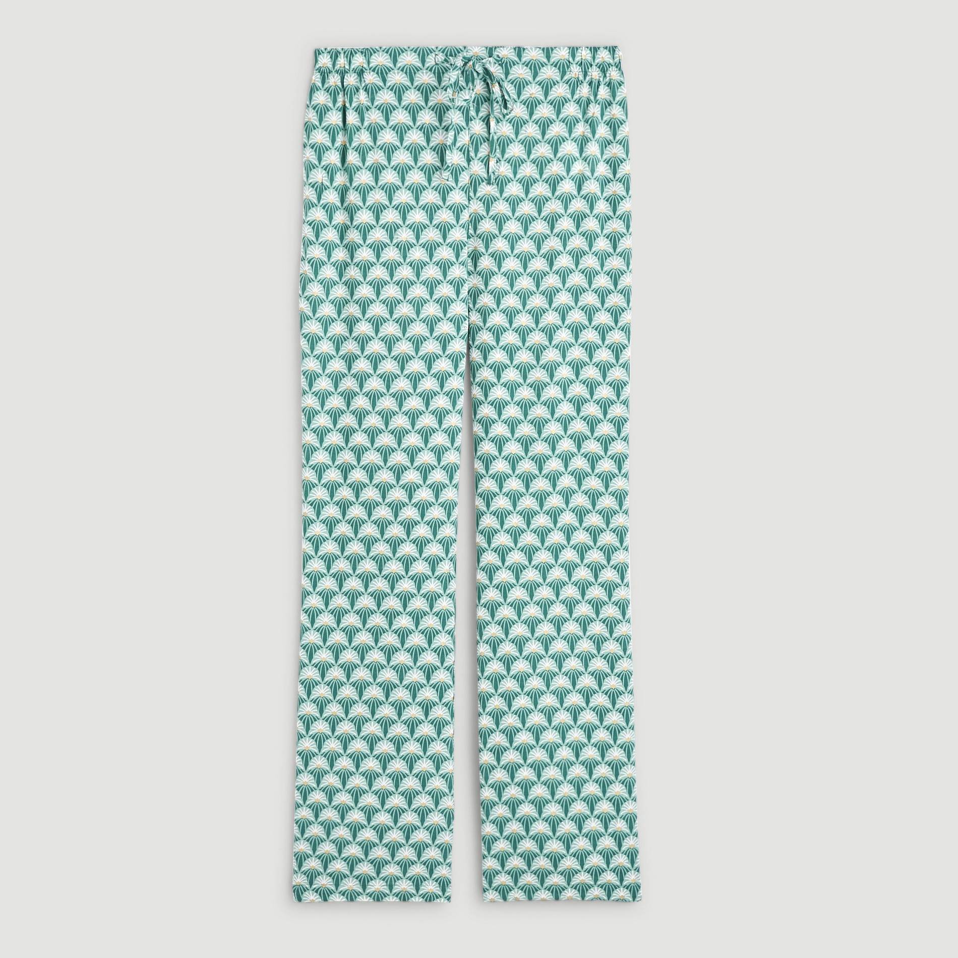Pantalon motifs géométriques, Tilleul, large image number 2