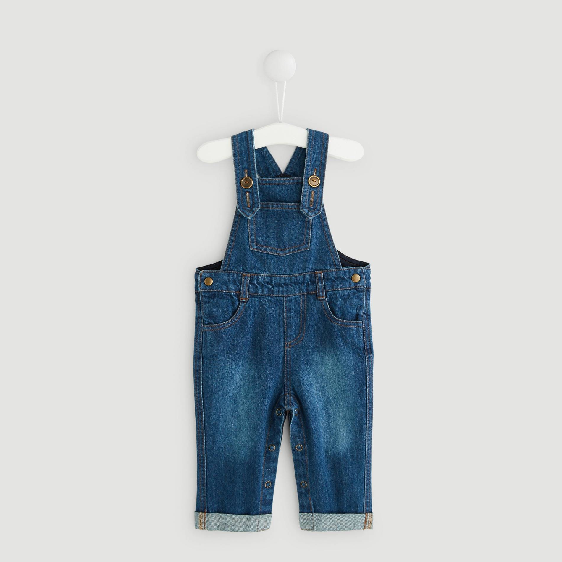 Salopette denim, Gris anthracite, large image number 0.0