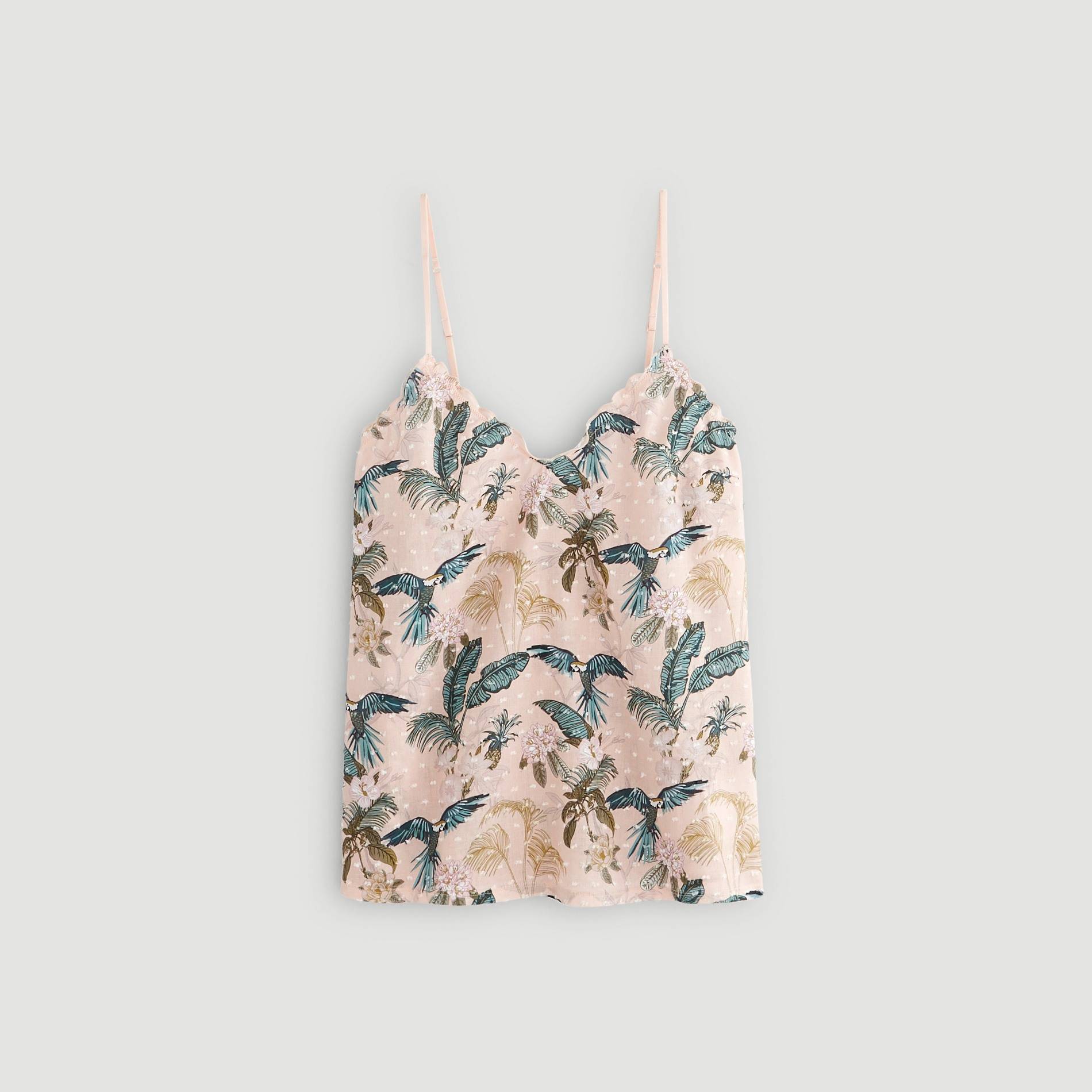 Top en coton et plumetis, Bois de rose, large image number 2.0
