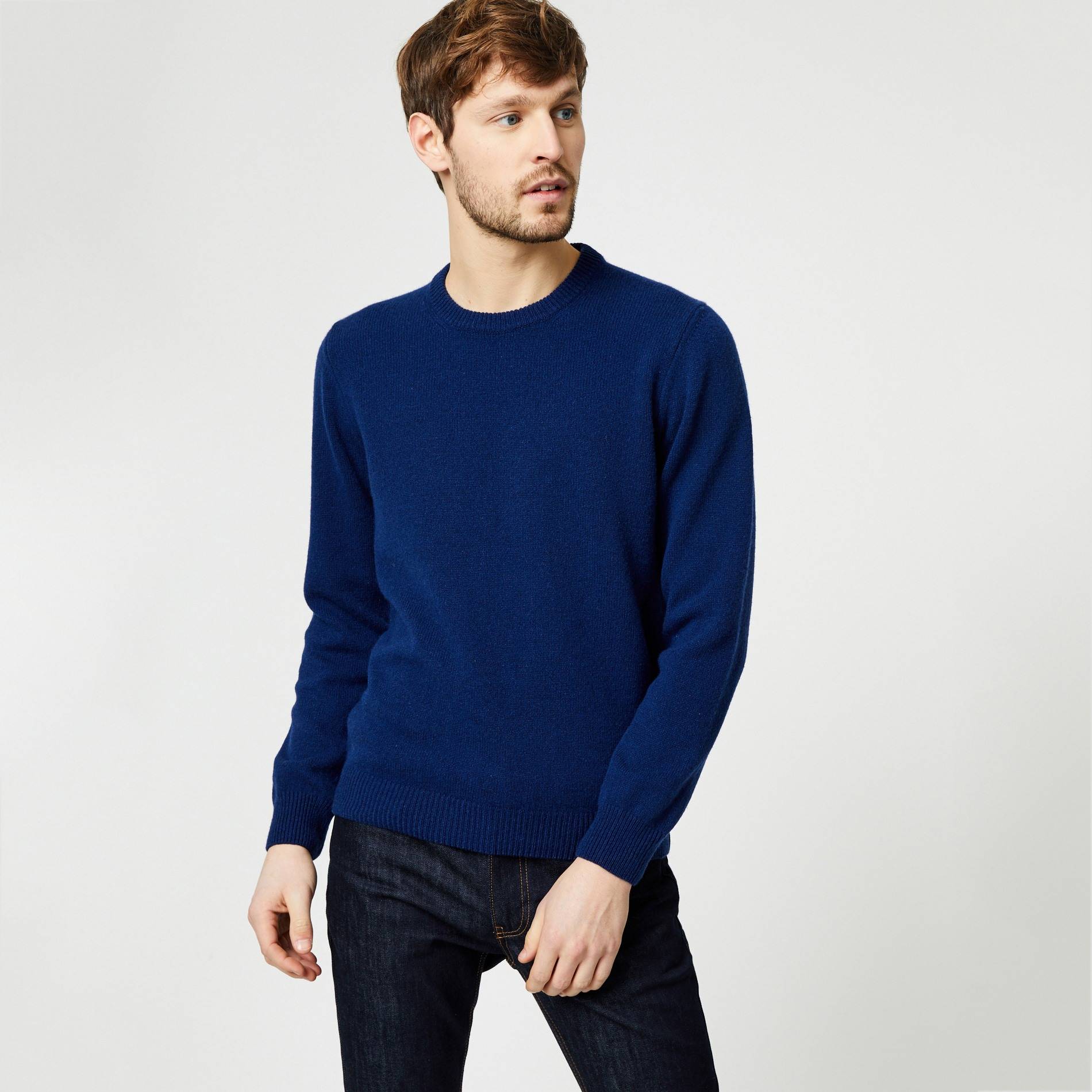 Pull laine et cachemire, Bleu marine, large image number 0.0