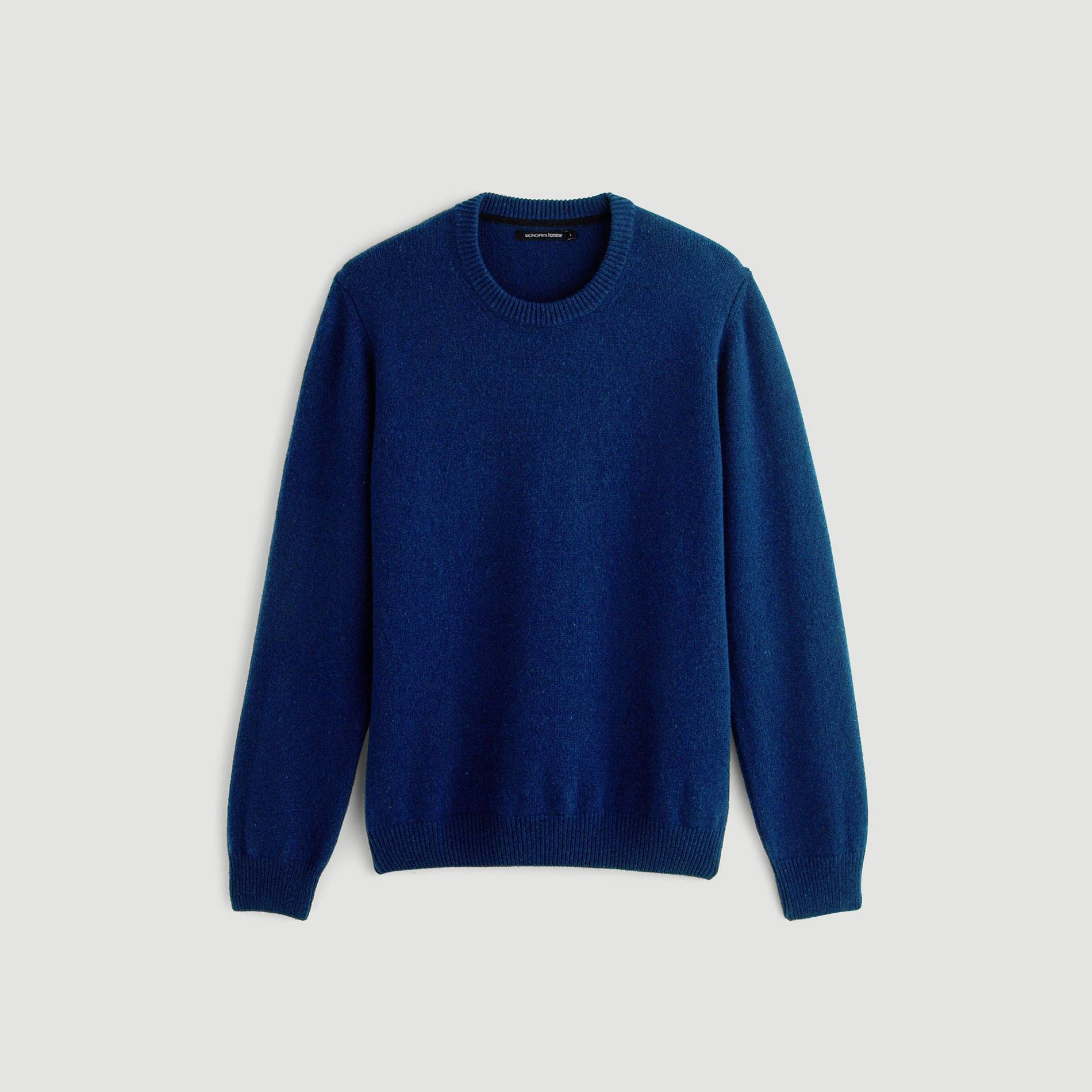 Pull laine et cachemire, Bleu marine, large image number 2.0