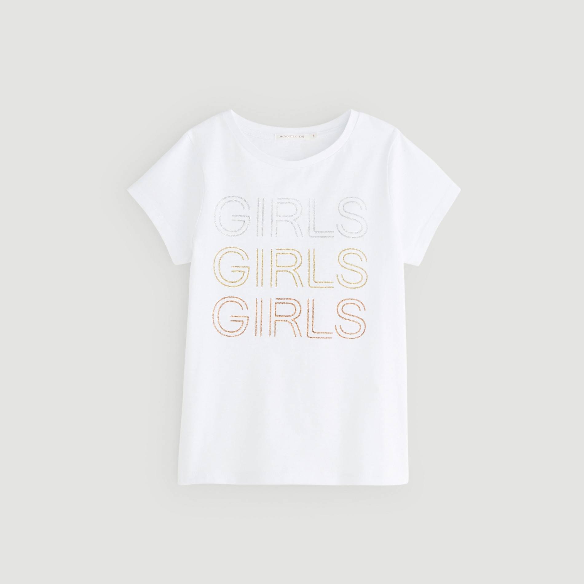 T-shirt manches courtes imprimé, Blanc, large image number 0.0