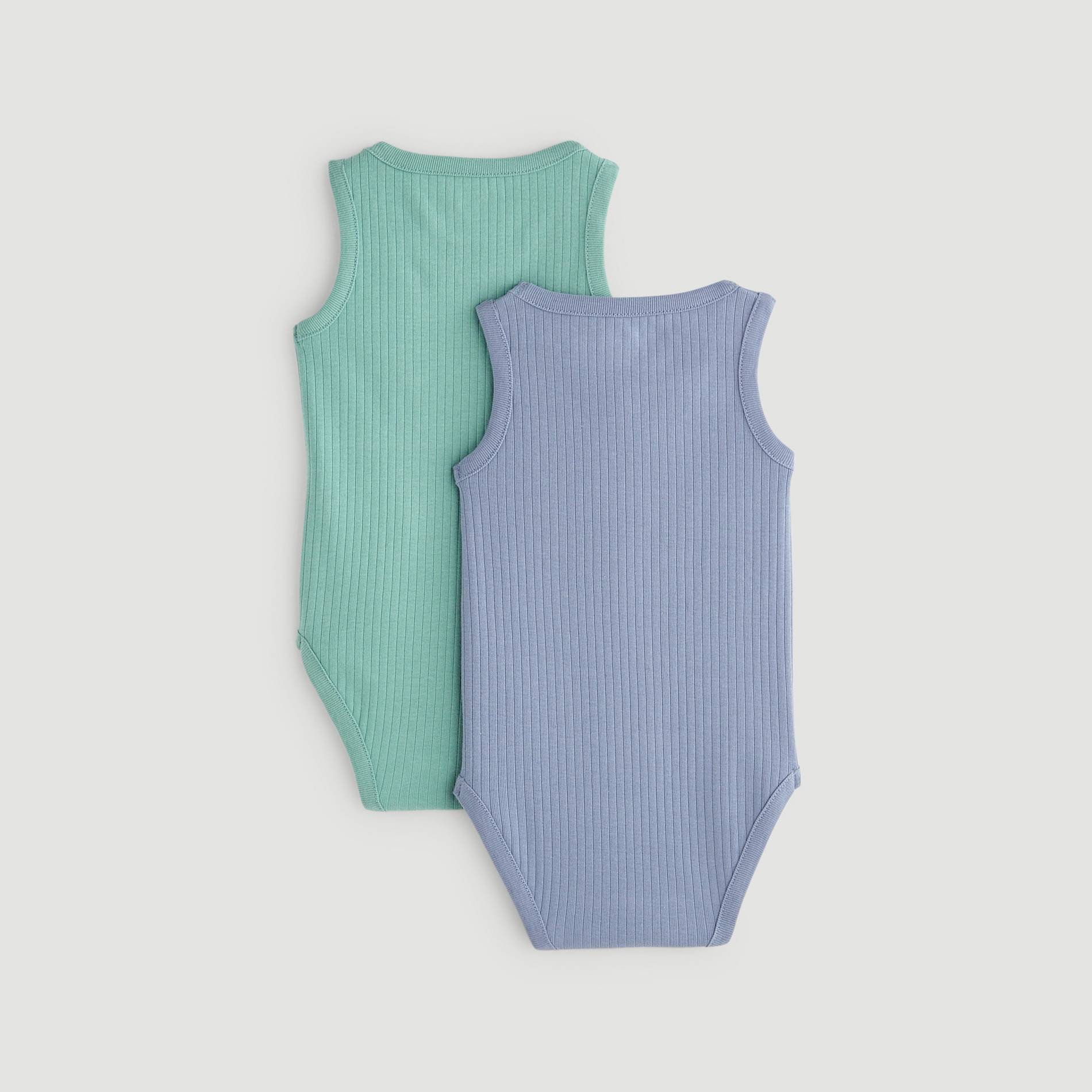 Lot de 2 bodies sans manches, Anis, large image number 1