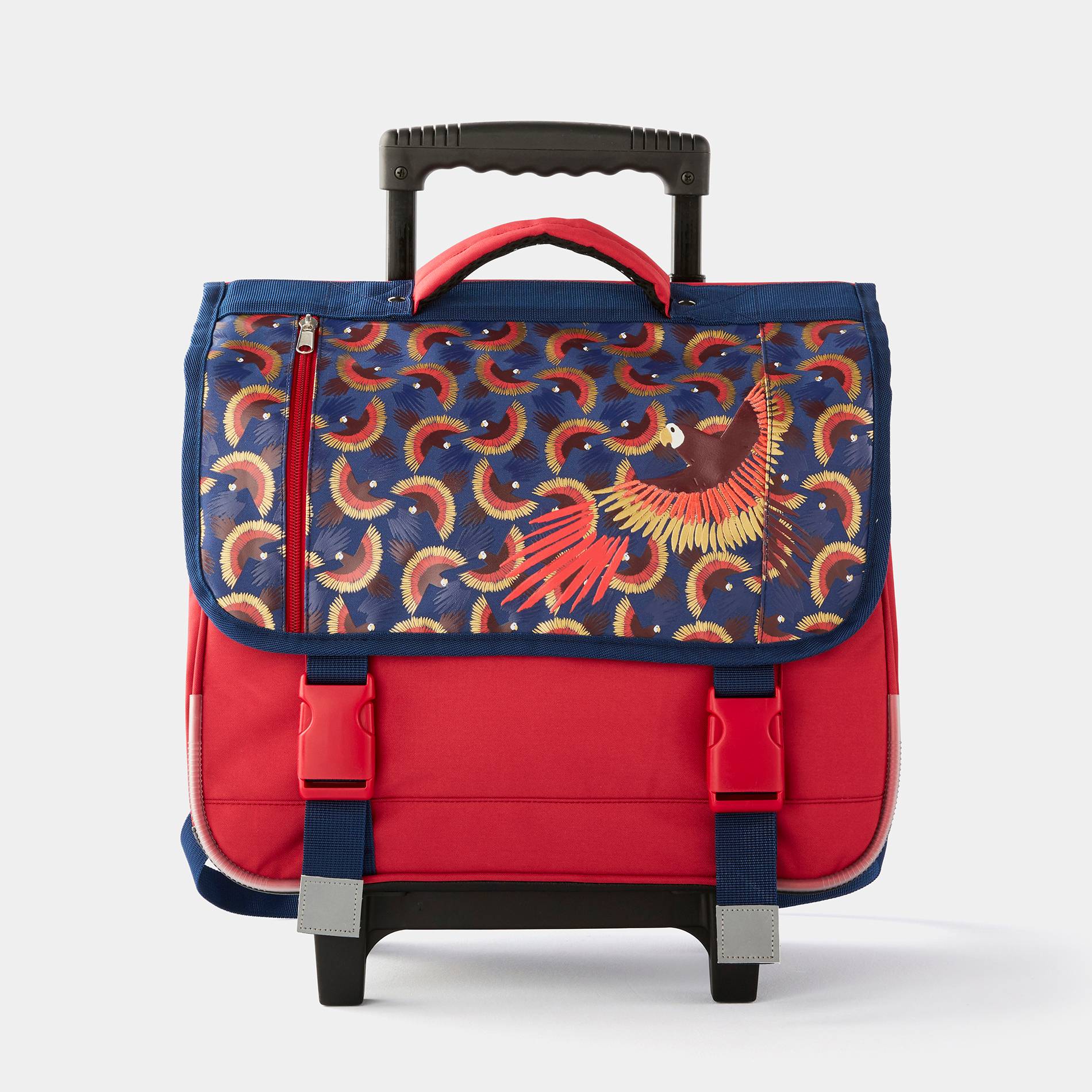 Cartable oiseau, Bordeaux, large image number 0