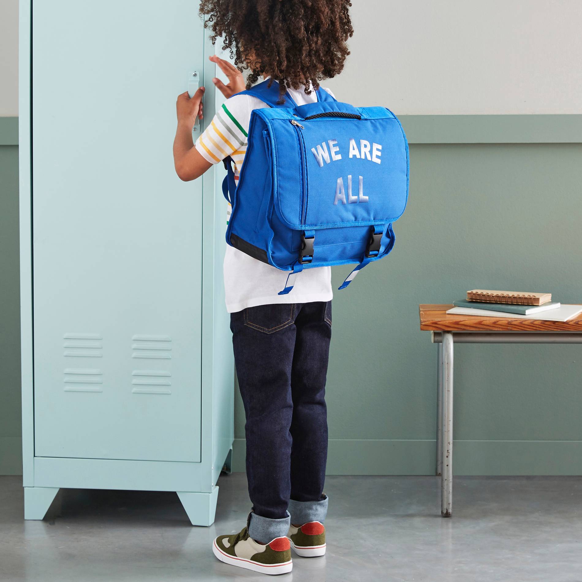 Cartable + trousse bleus, Bleu marine, large image number 2