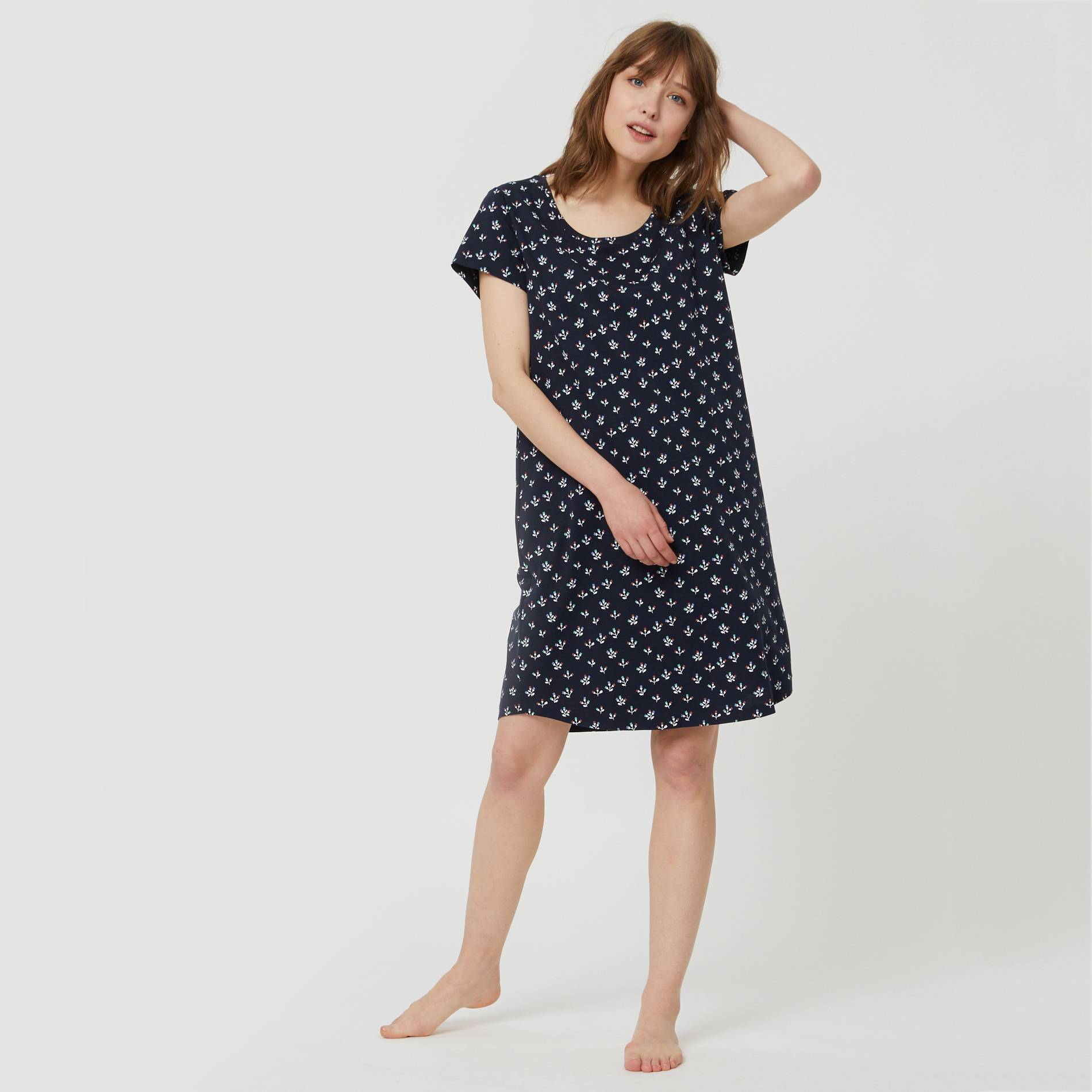 Chemise de nuit en coton BIO, Bleu marine, large image number 0.0