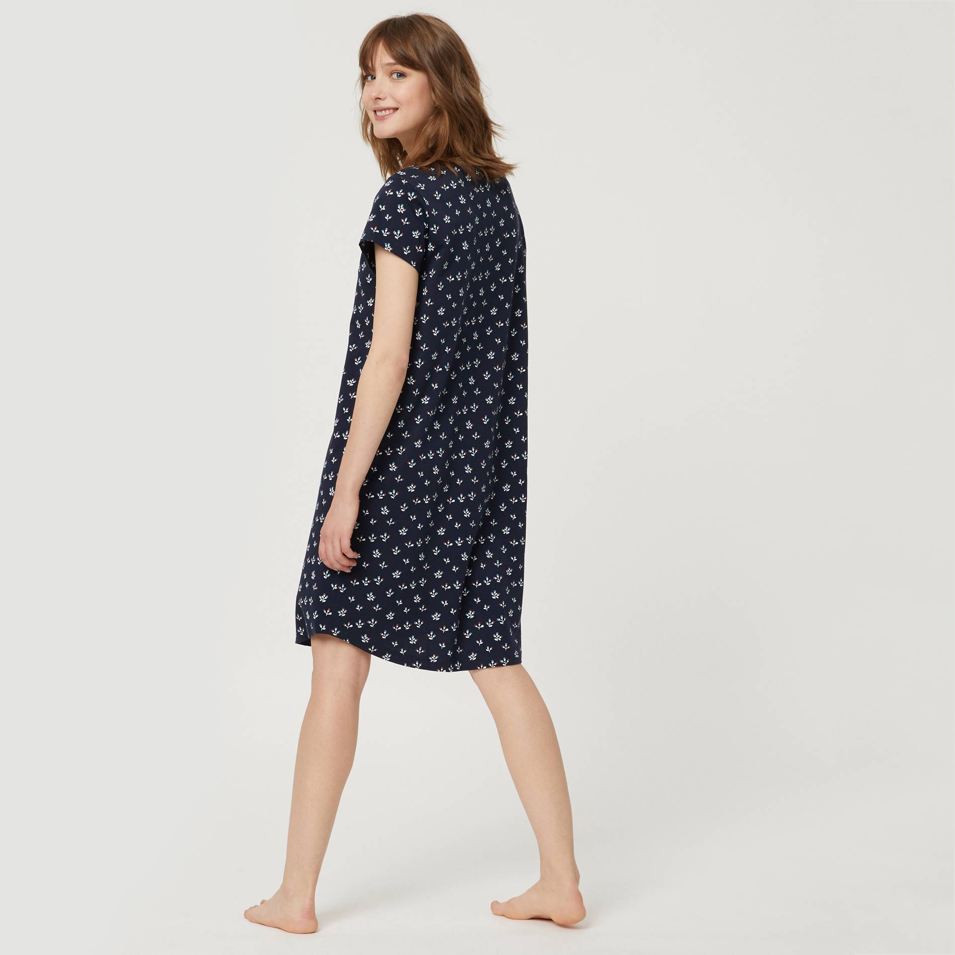 Chemise de nuit en coton BIO, Bleu marine, large image number 1