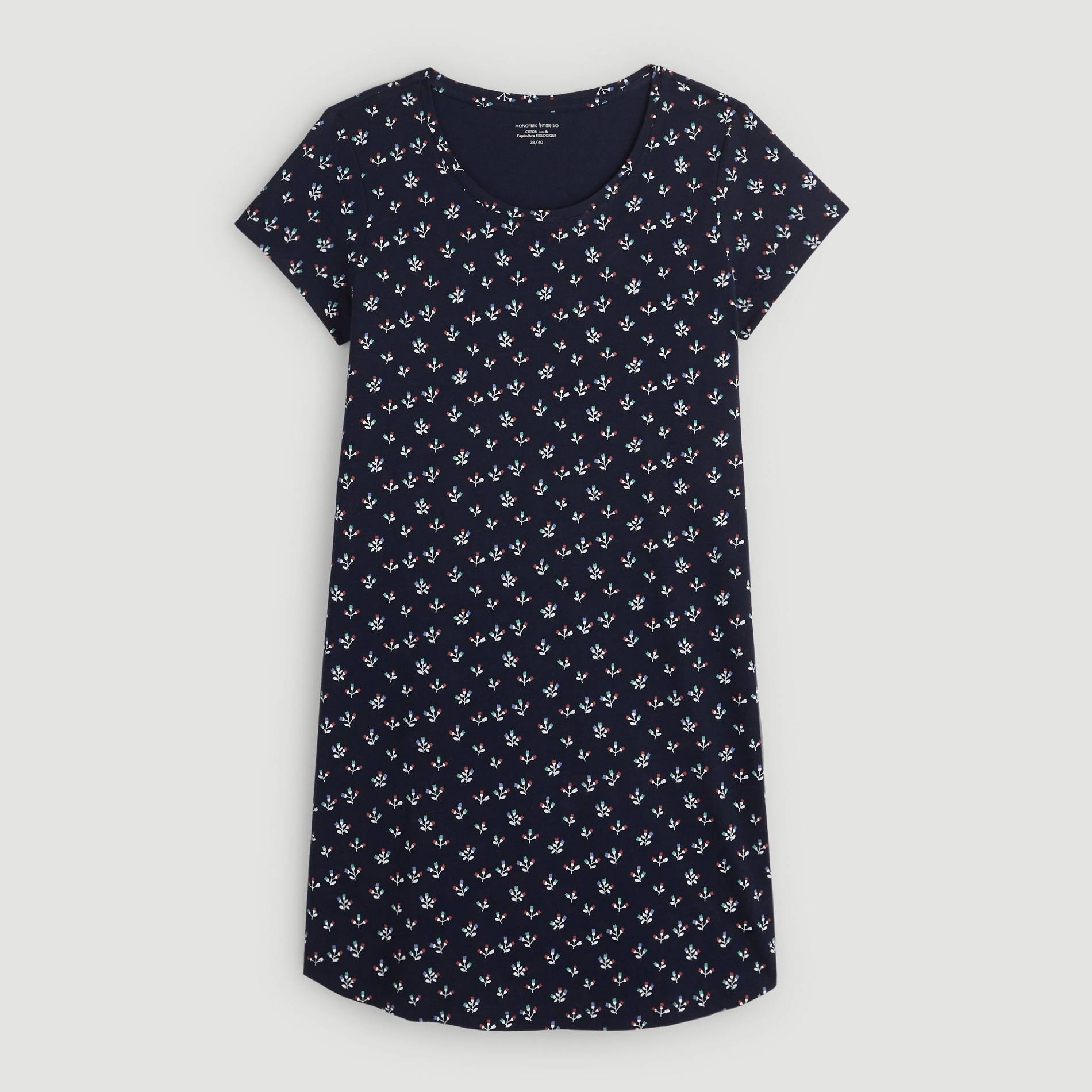 Chemise de nuit en coton BIO, Bleu marine, large image number 2