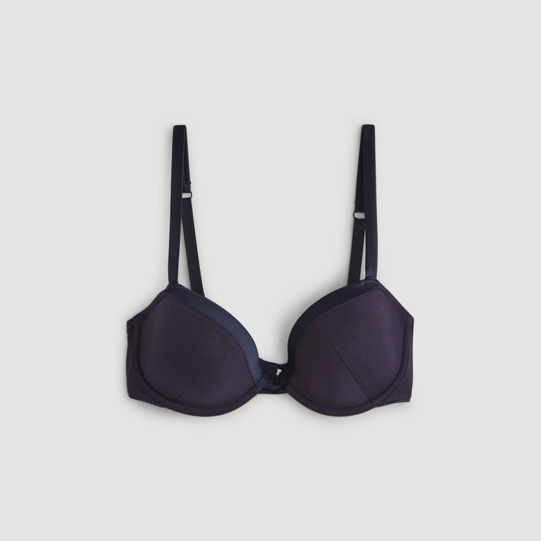 Soutien-gorge corbeille  en modal avec coques, Bleu marine, large image number 2.0