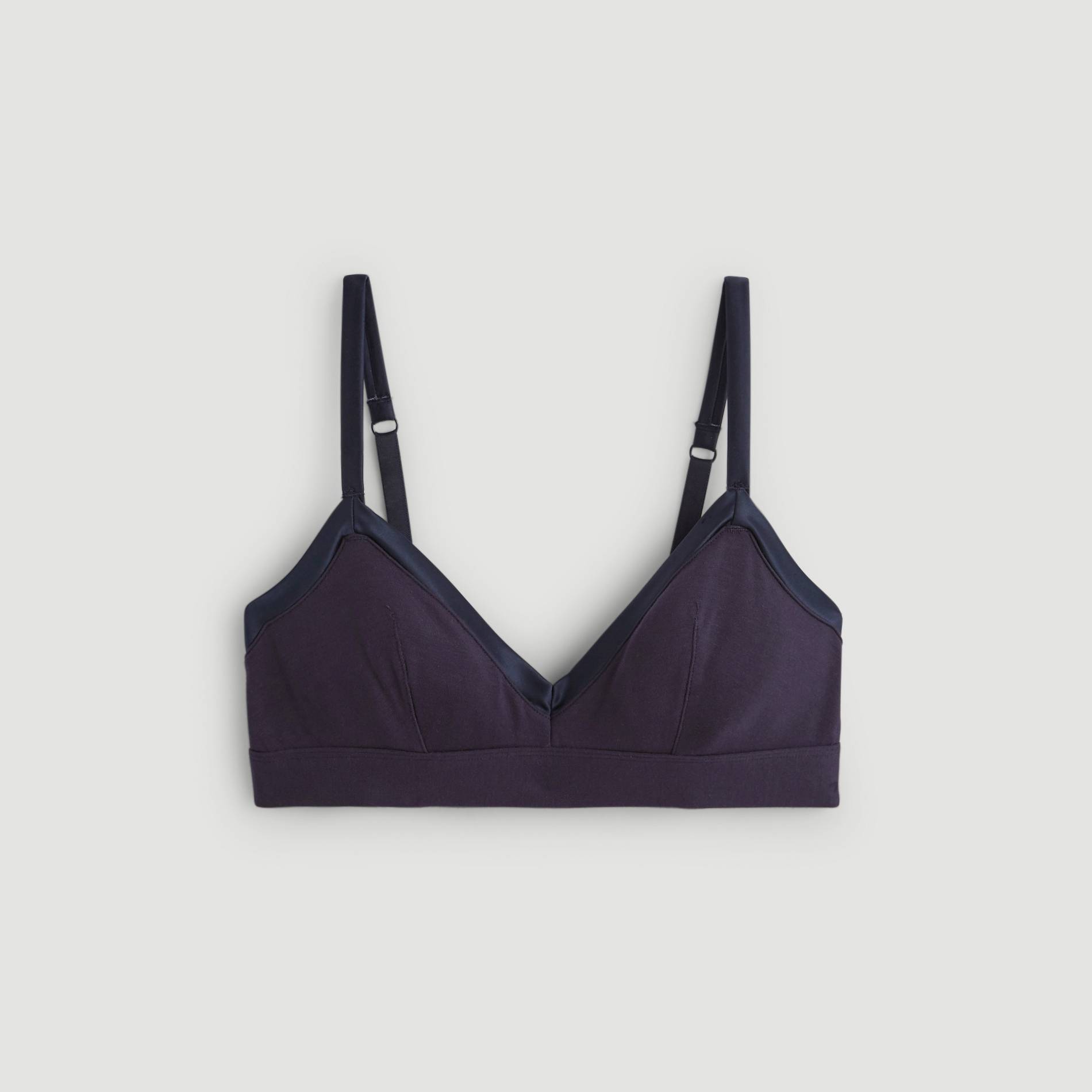 Triangle bustier en modal, Bleu marine, large image number 2.0