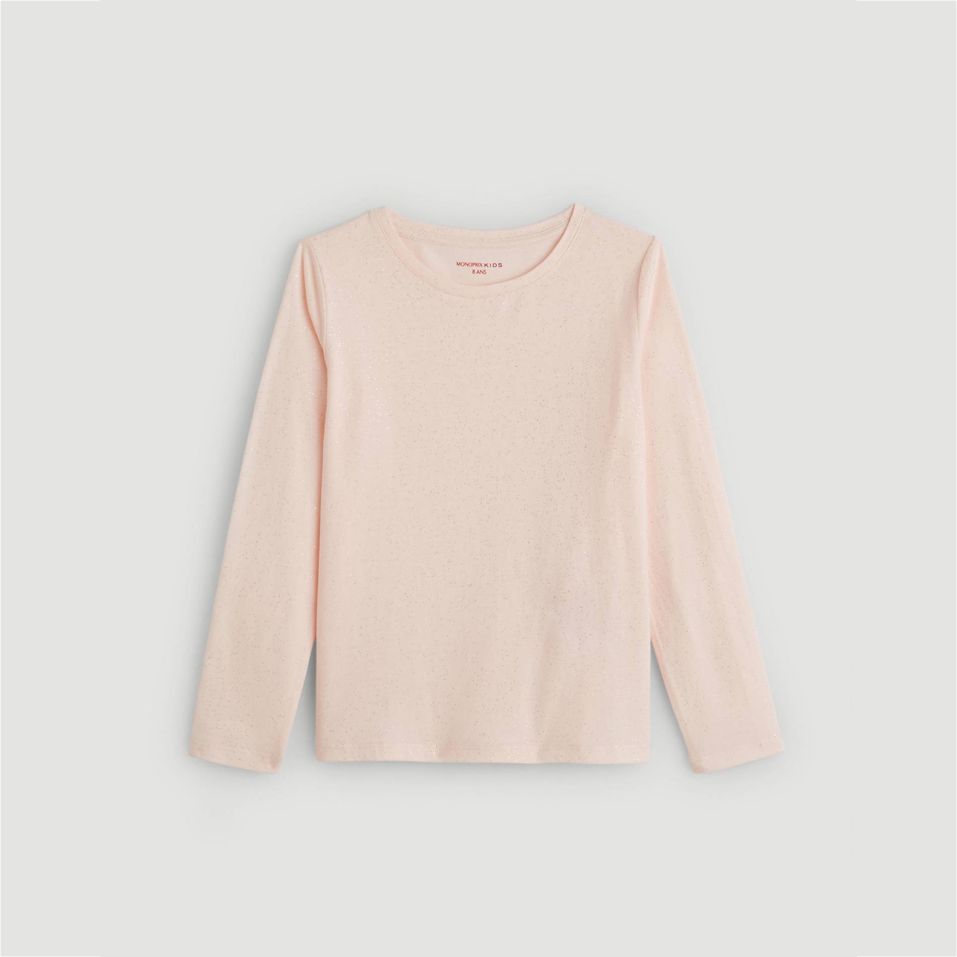 T-shirt manches longues brillant, Rose pâle, large image number 0.0