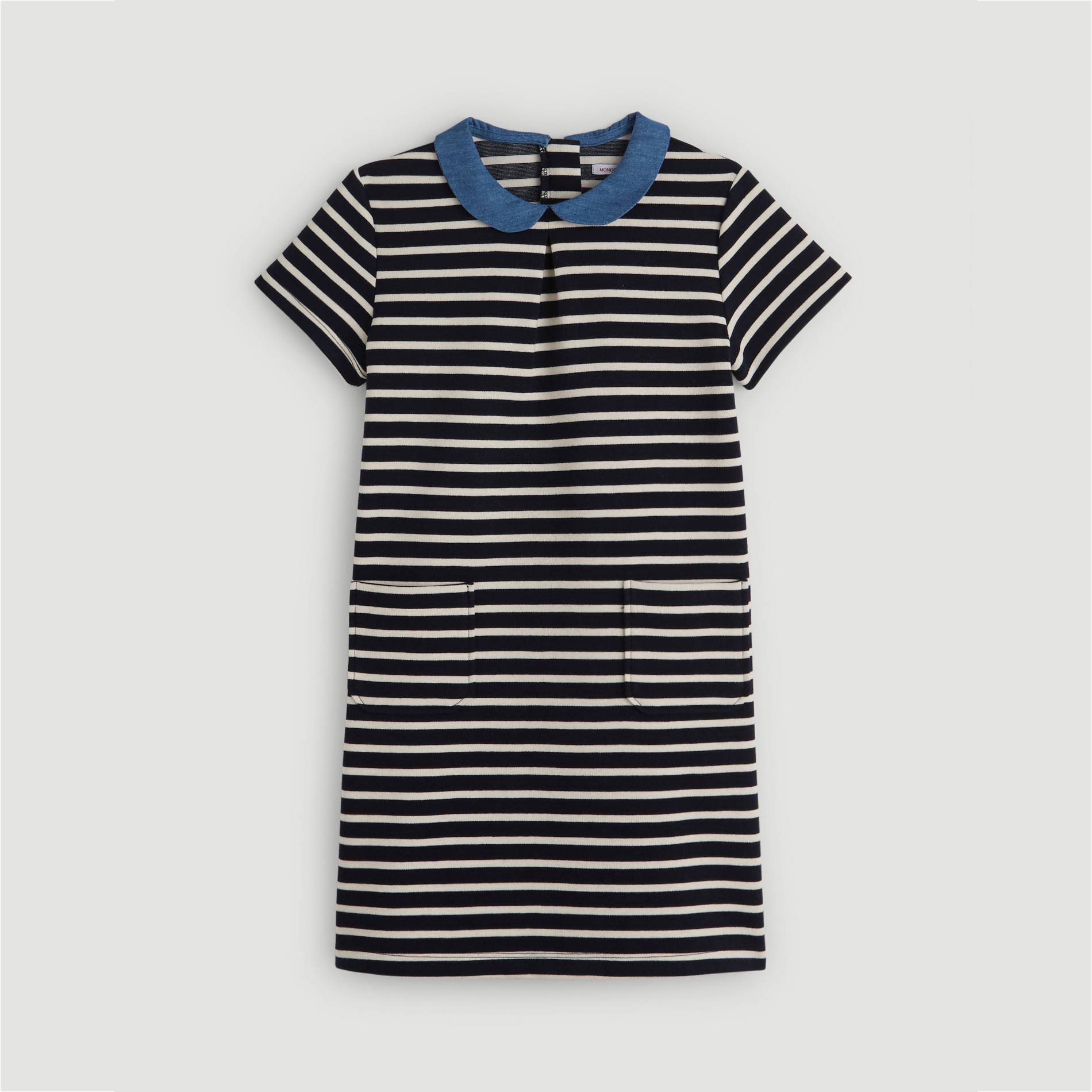 Robe rayée, Bleu marine, large image number 0