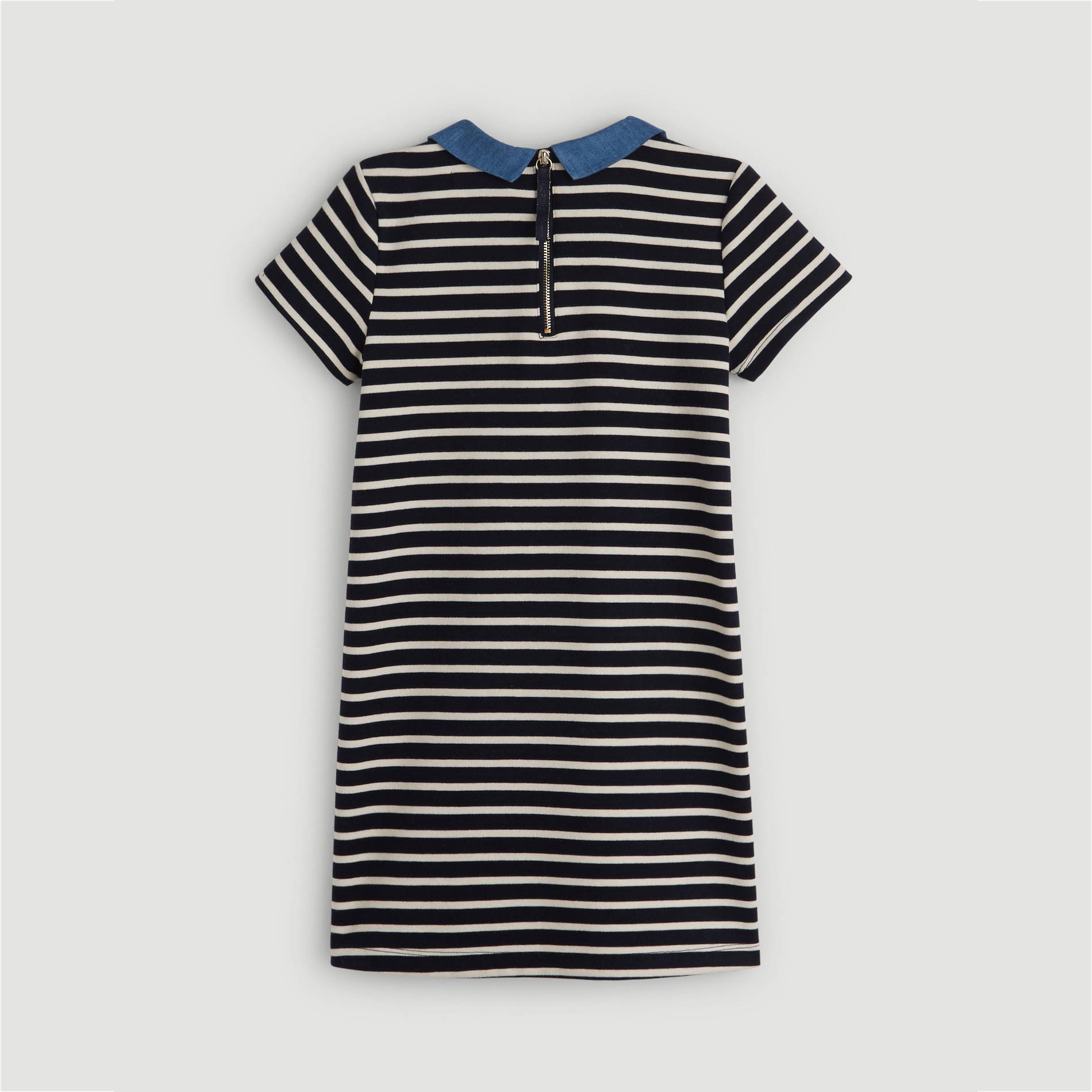 Robe rayée, Bleu marine, large image number 1.0