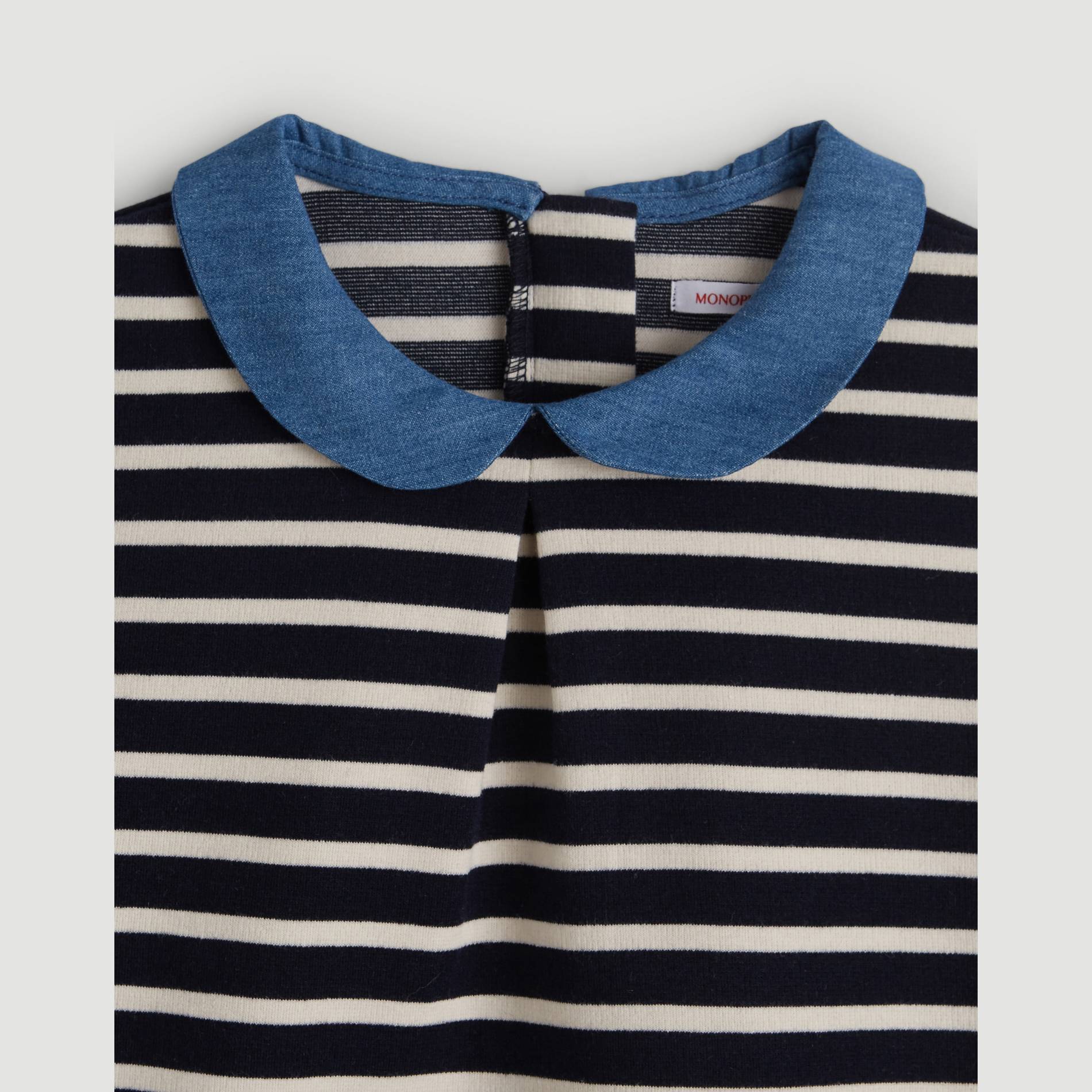 Robe rayée, Bleu marine, large image number 2
