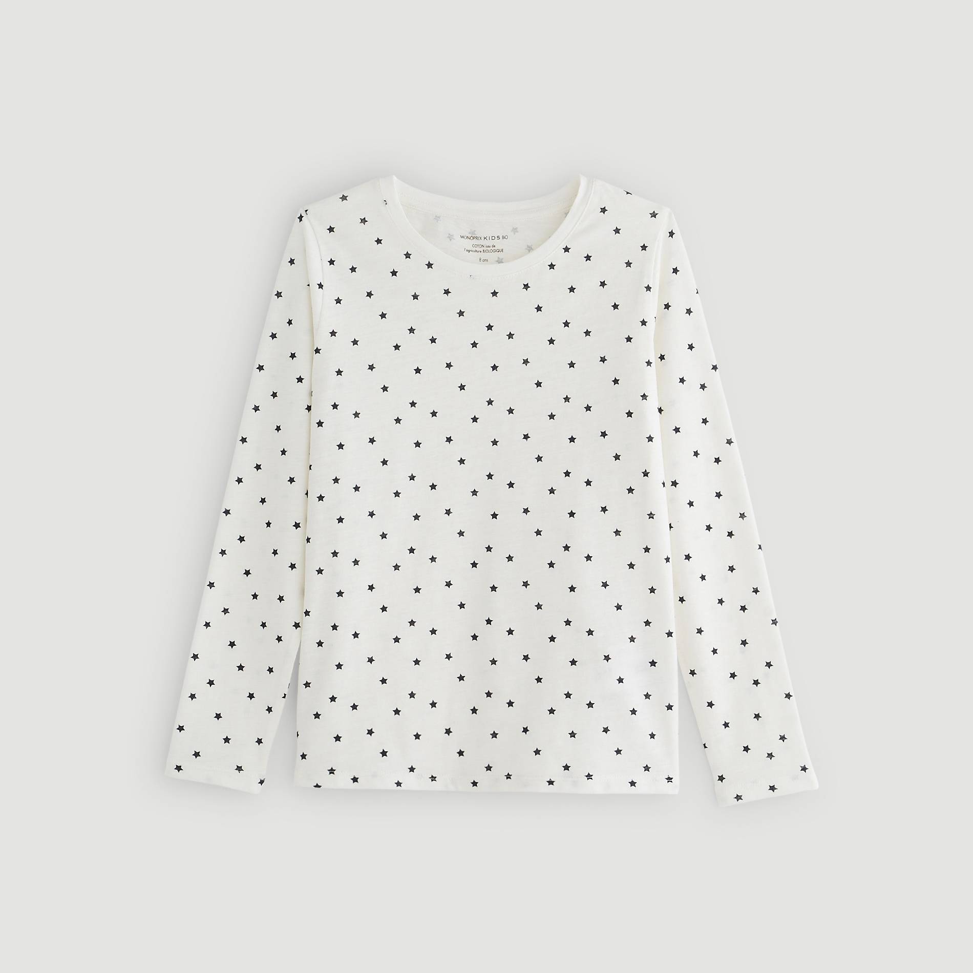 T-shirt manches longues en coton BIO, Ecru, large image number 0.0