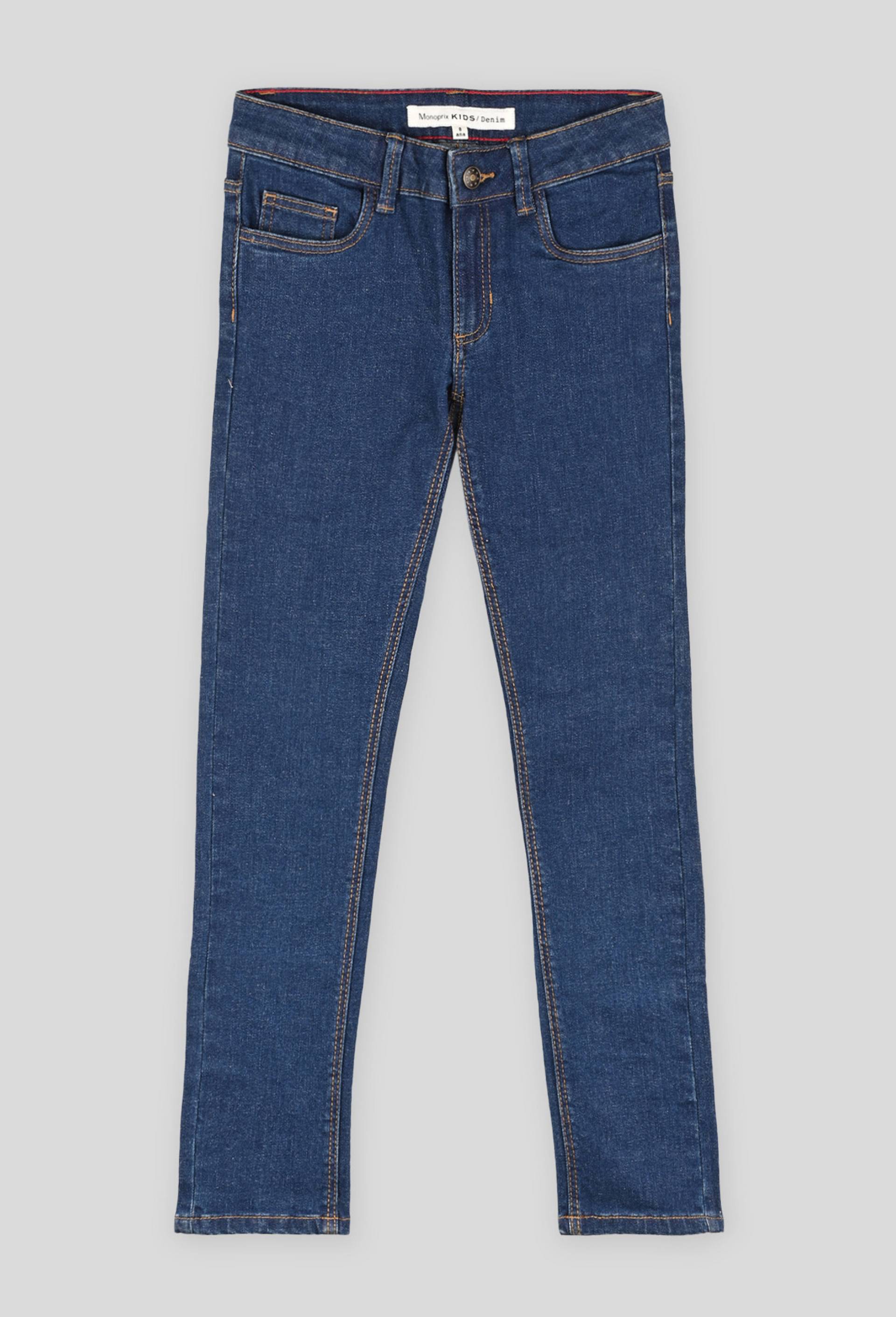 Jean Slim Gris Taupe Monoprix Pour Garçon 14 Ans - Occasion En Excellent état