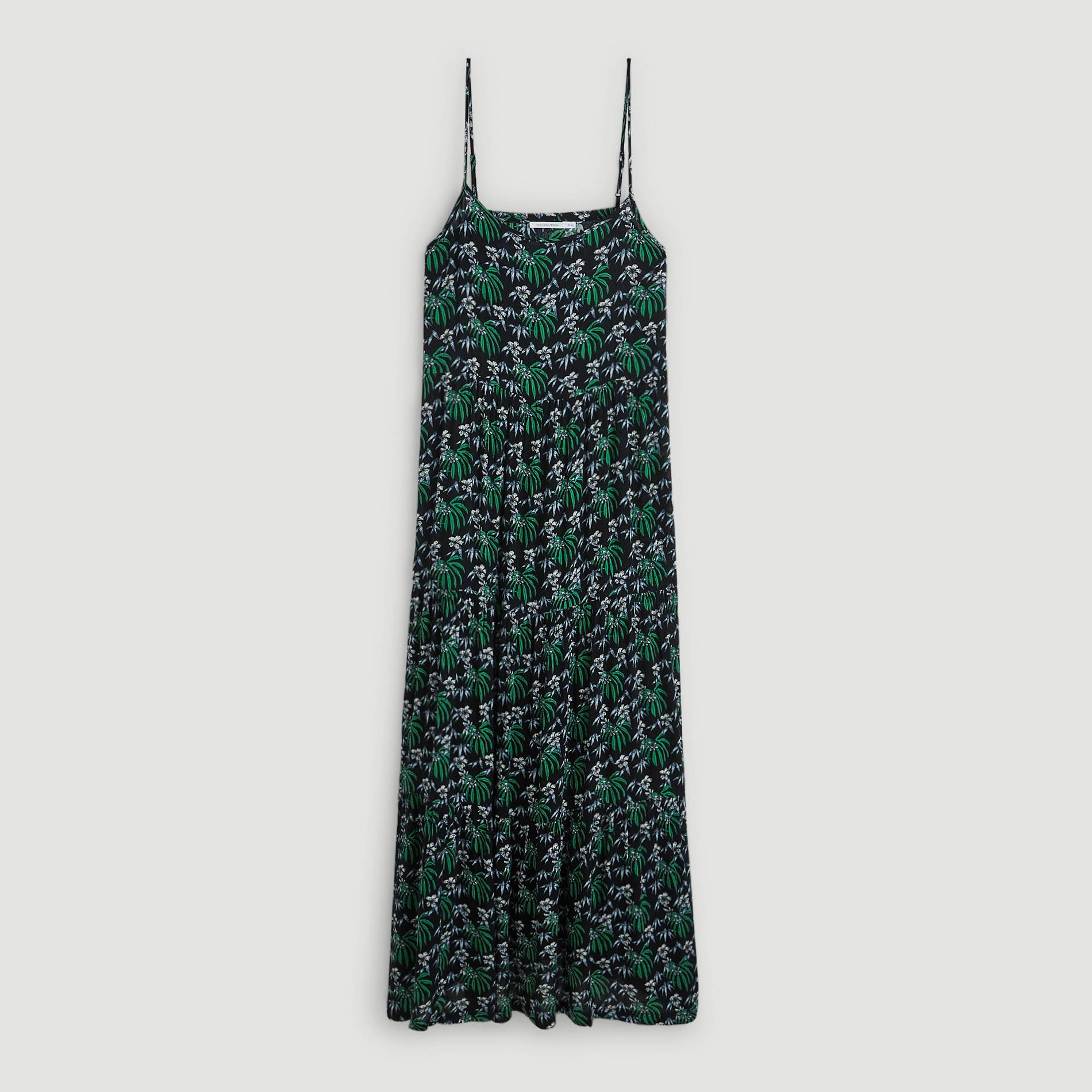 Chemise de nuit longue imprime fleurs, Bleu marine, large image number 2