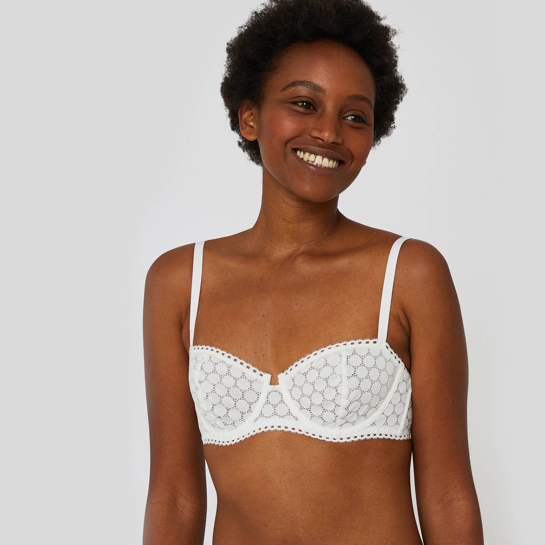 Soutien-gorge corbeille balconnet ROMY en dentelle, Oeko-Tex, Ecru, large image number 0